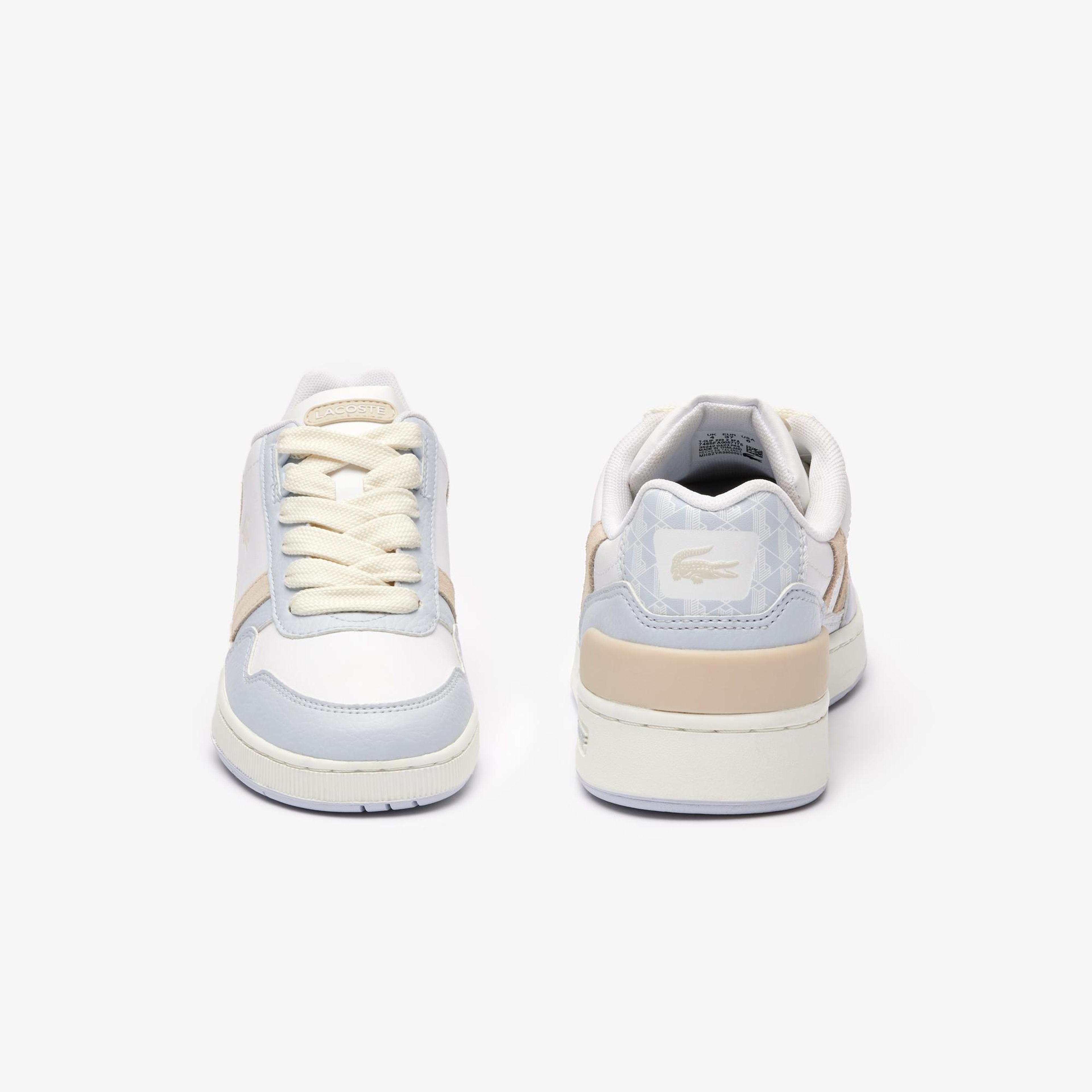 Lacoste T-Clip Monogram Kadın Beyaz Sneaker