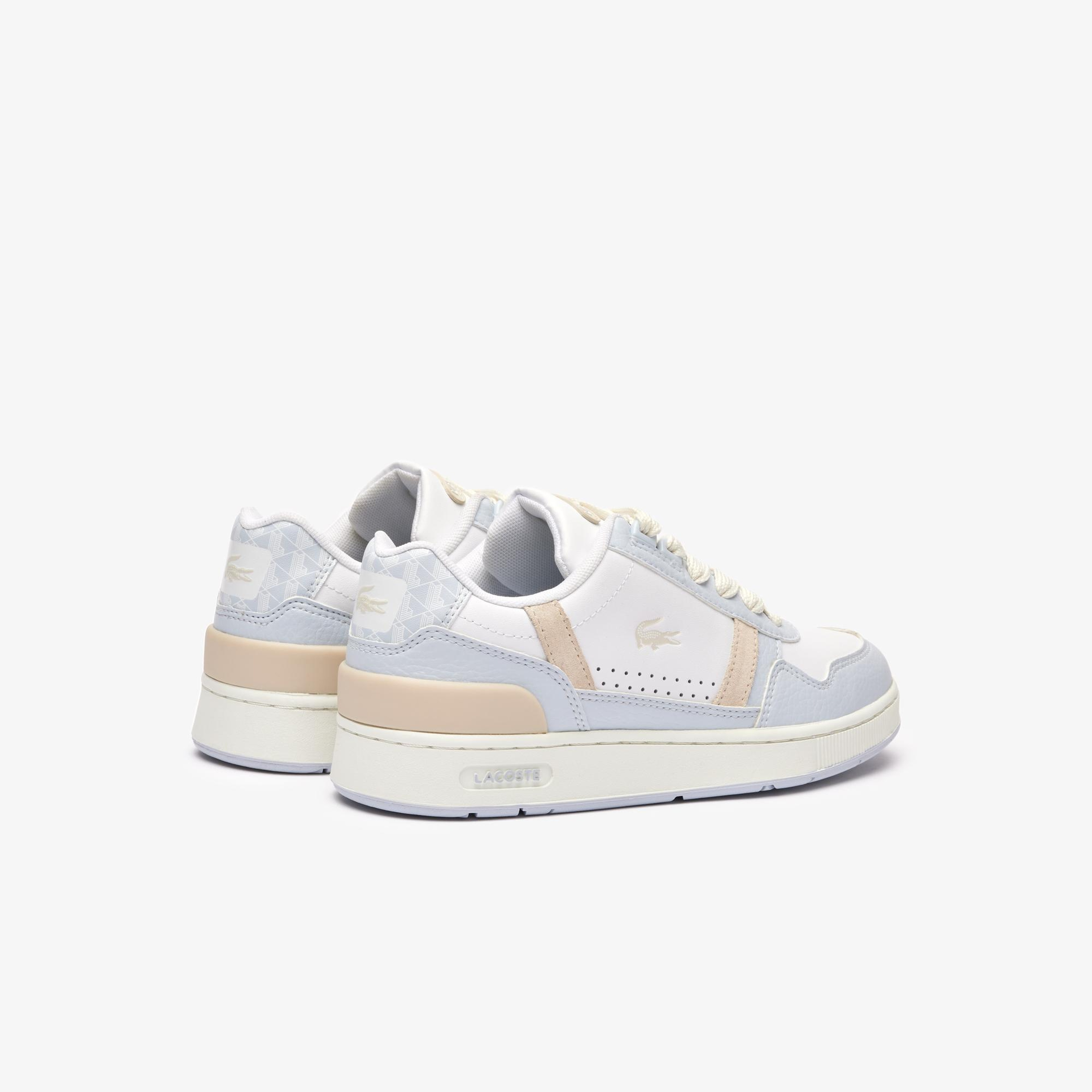 Lacoste T-Clip Monogram Kadın Beyaz Sneaker