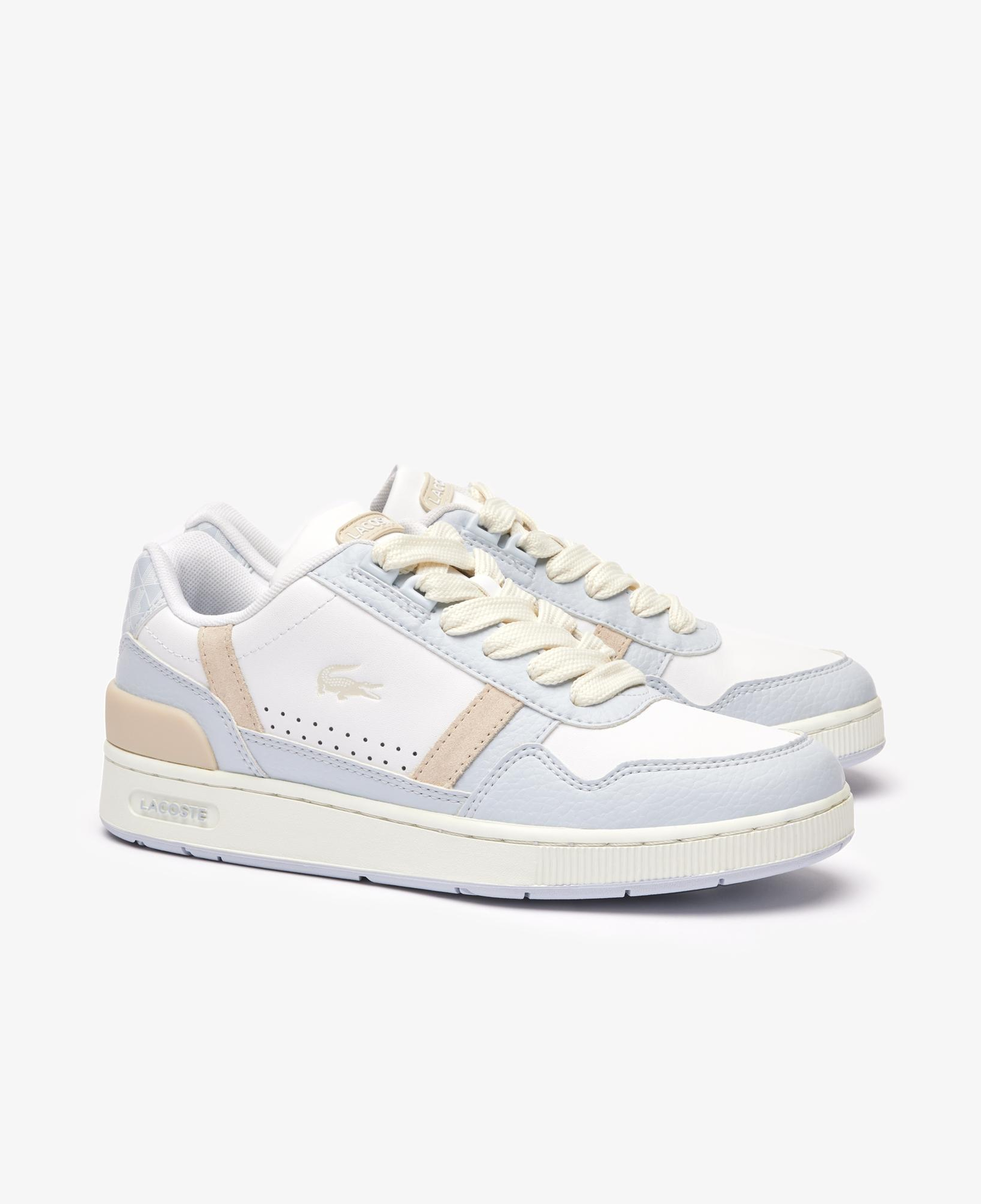 Lacoste T-Clip Monogram Kadın Beyaz Sneaker