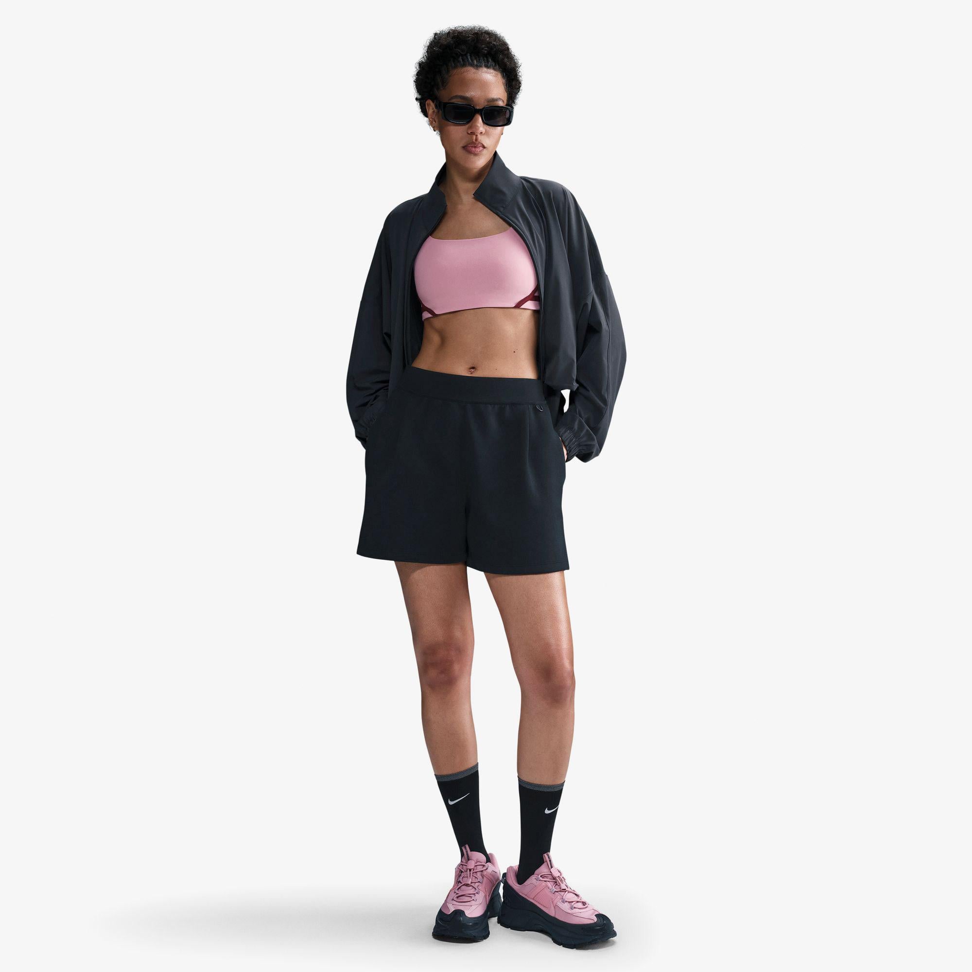 Nike 24.7 Dri-Fit Impossibly Soft Knit 10 cm Kadın Siyah Şort