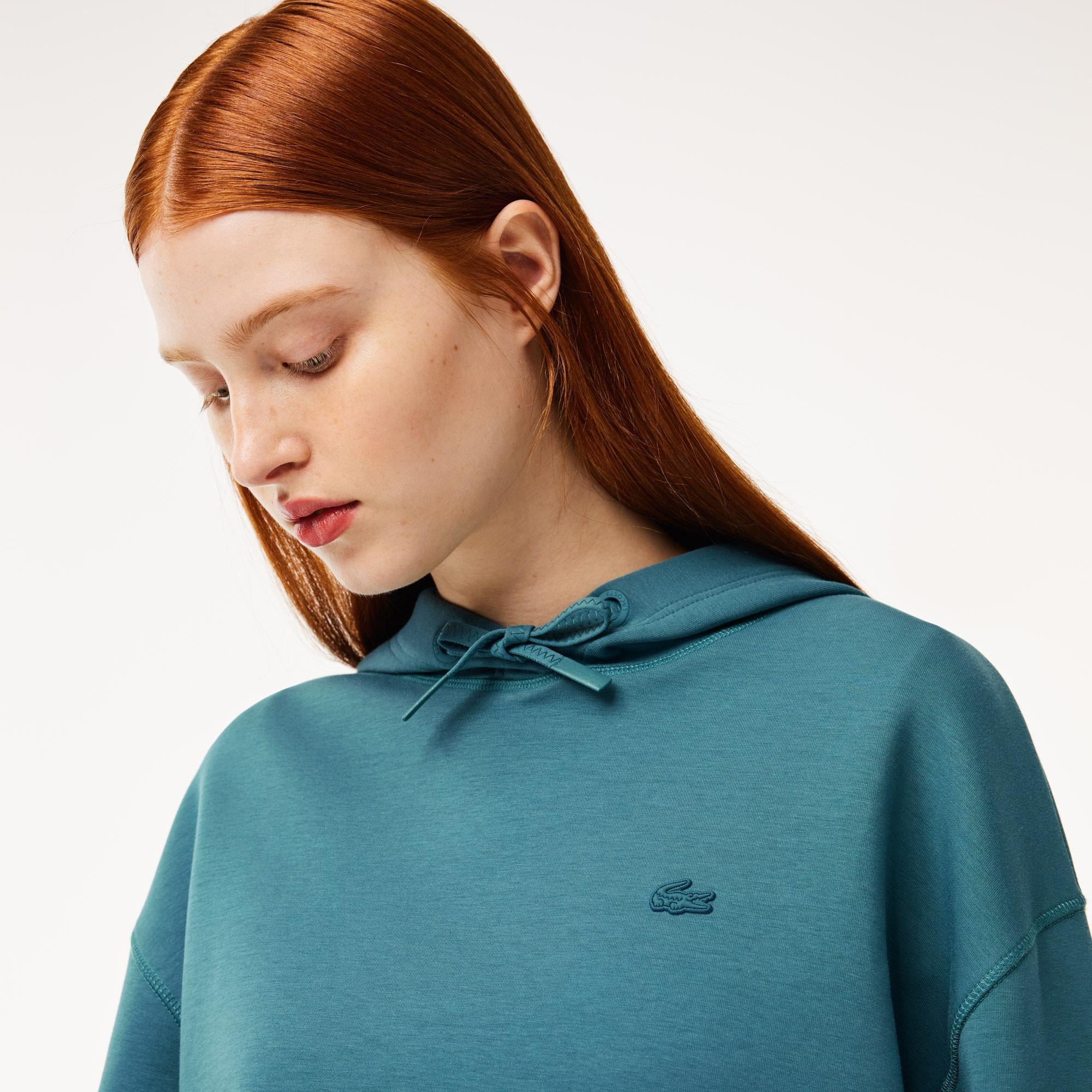 Kadın Kapüşonlu Mavi Sweatshirt
