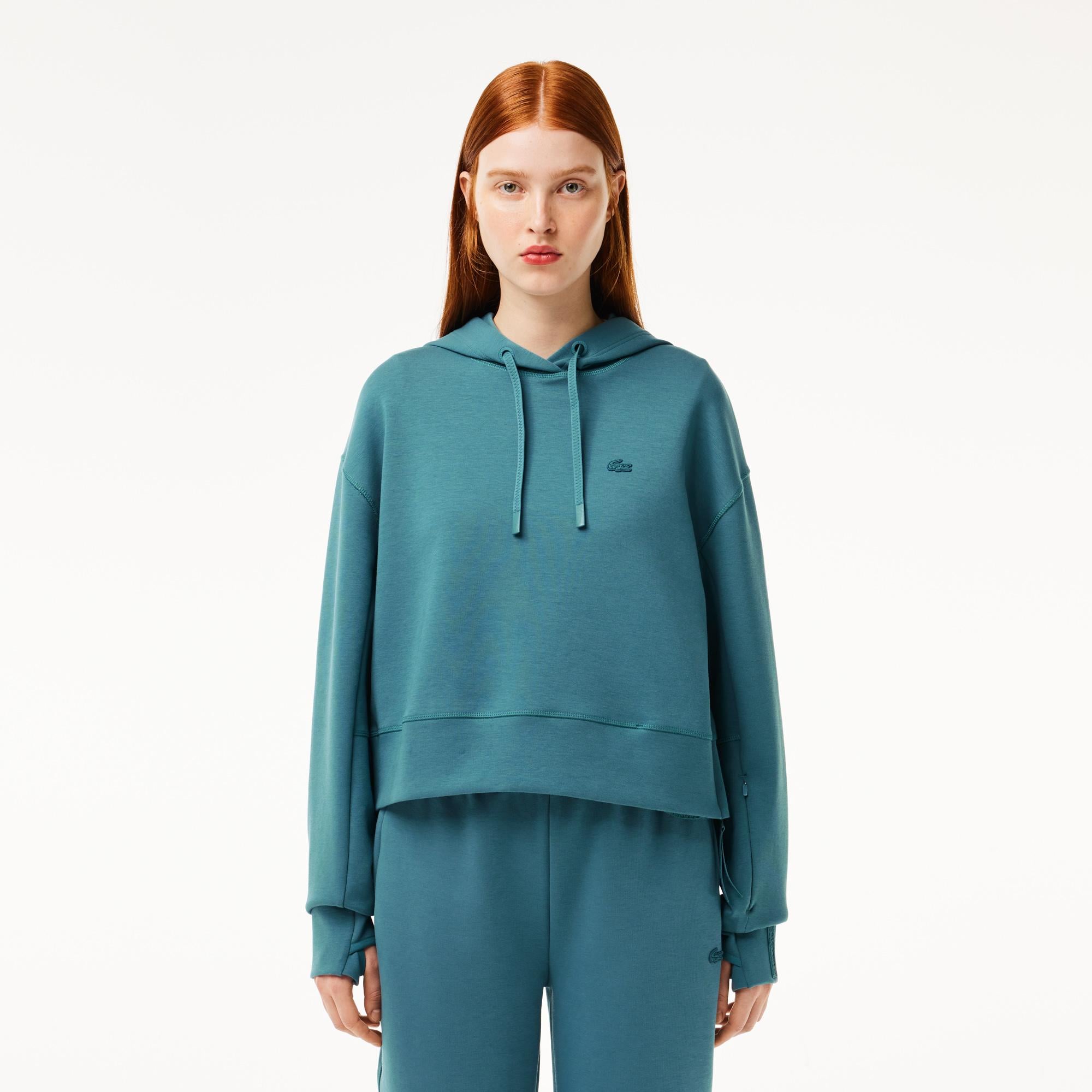 Kadın Kapüşonlu Mavi Sweatshirt