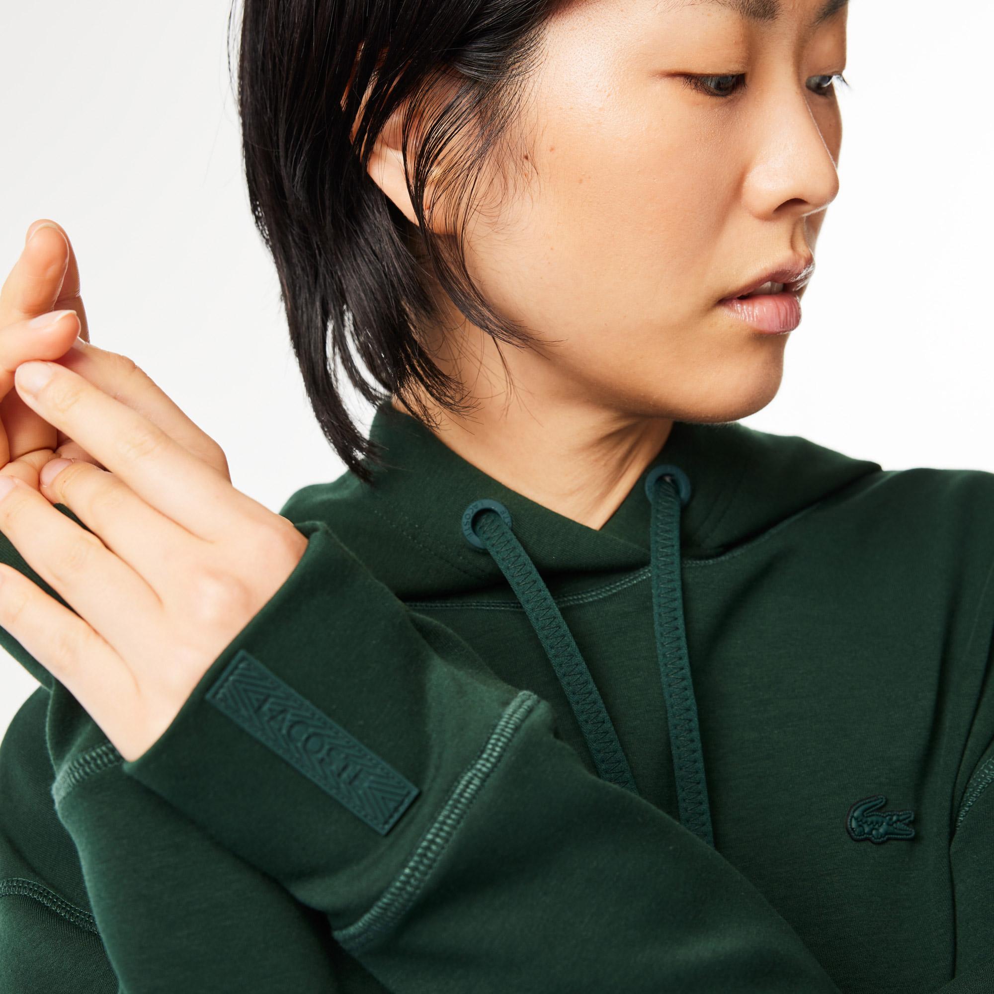 Kadın Relaxed Fit Kapüşonlu Yeşil Sweatshirt