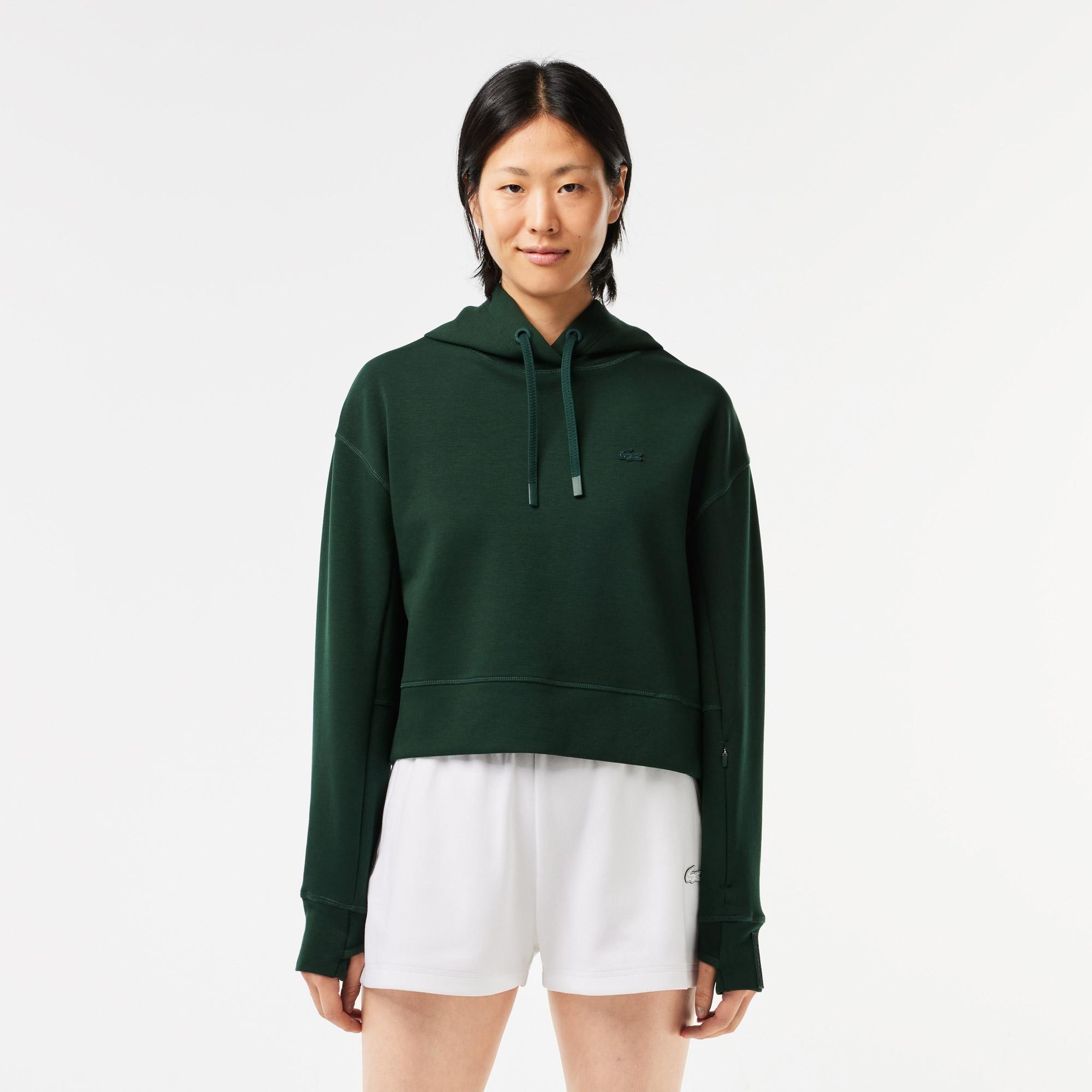 Kadın Relaxed Fit Kapüşonlu Yeşil Sweatshirt