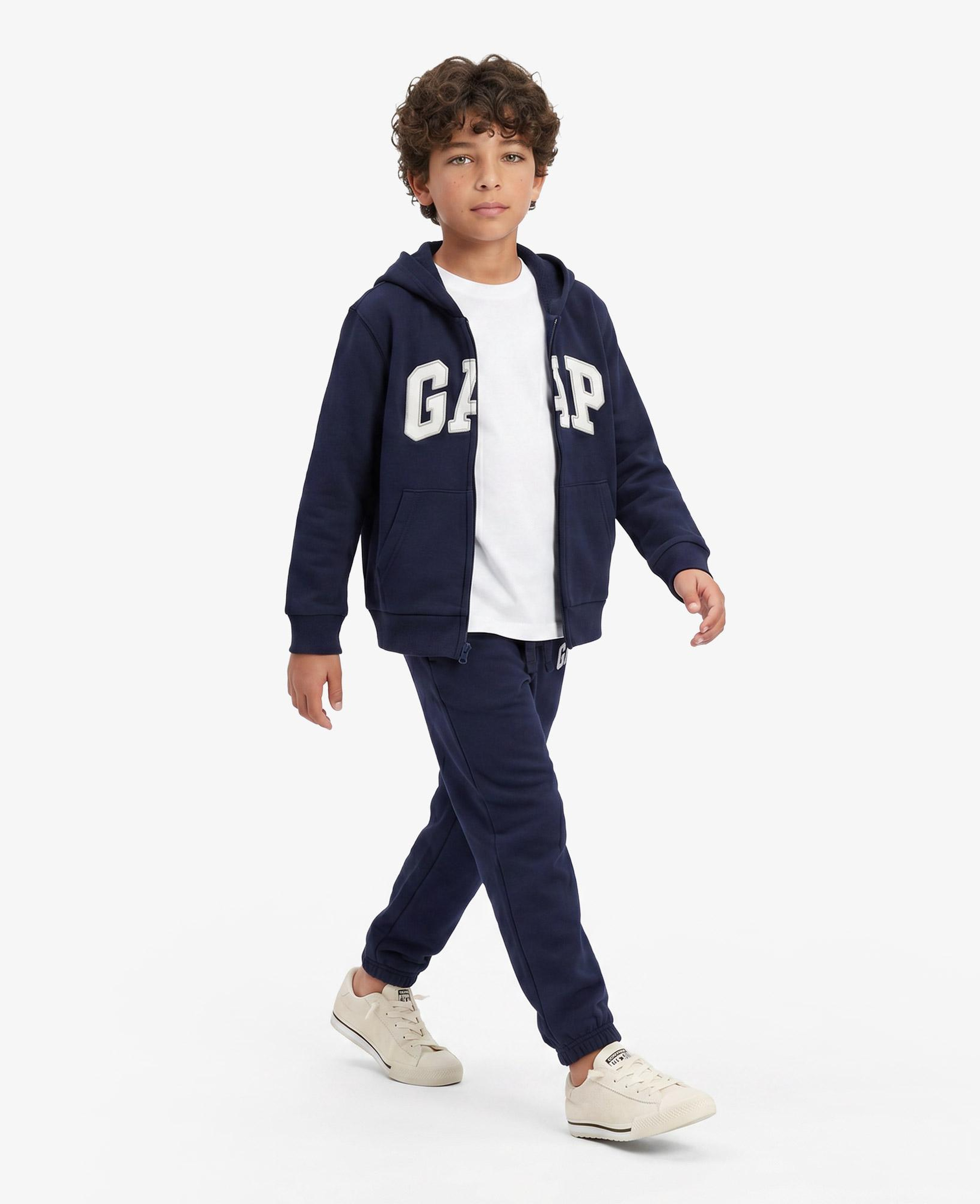 Gap Relaxed Fit Fermuarlı Çocuk Lacivert Sweatshirt
