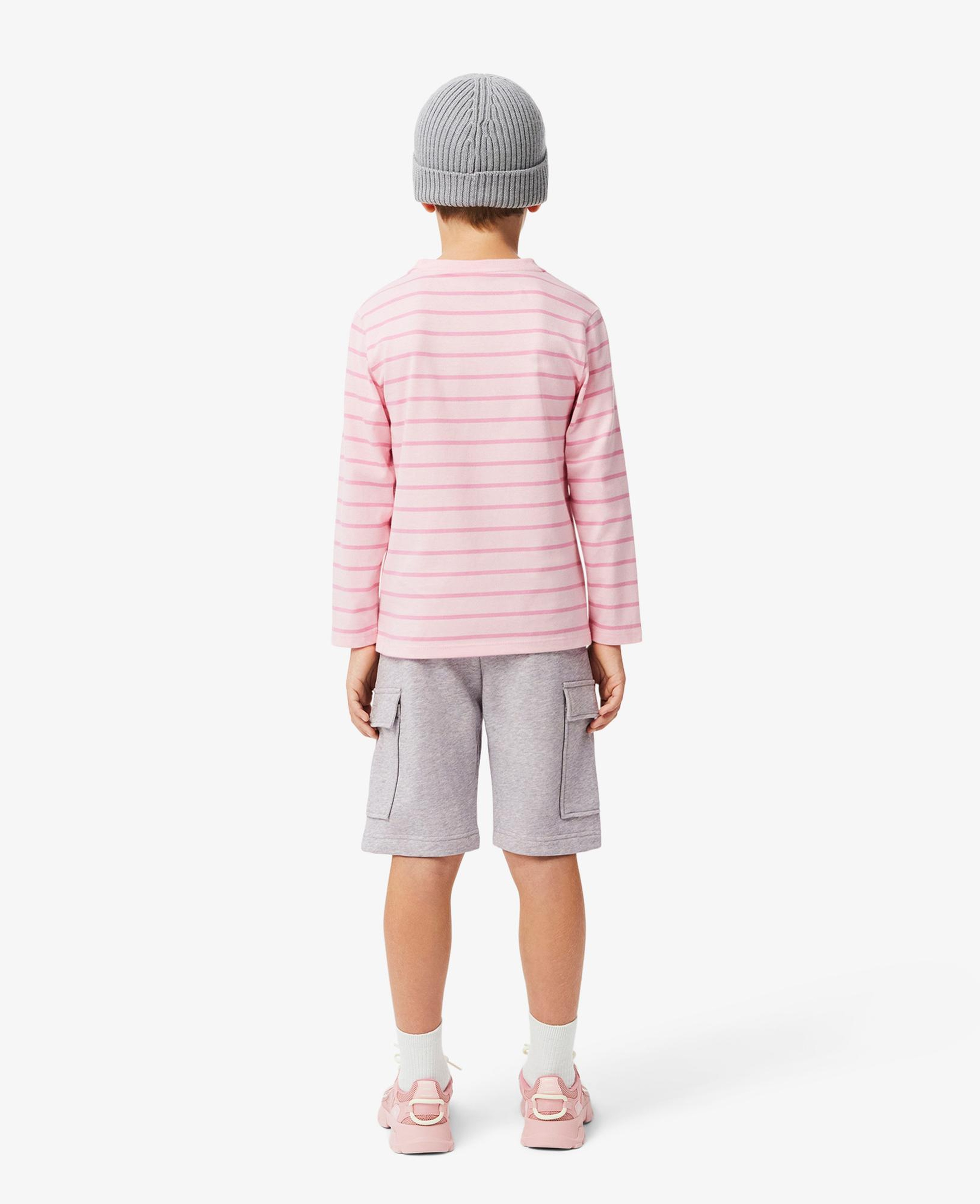 Lacoste Cotton Fleece Cargo Çocuk Gri Şort