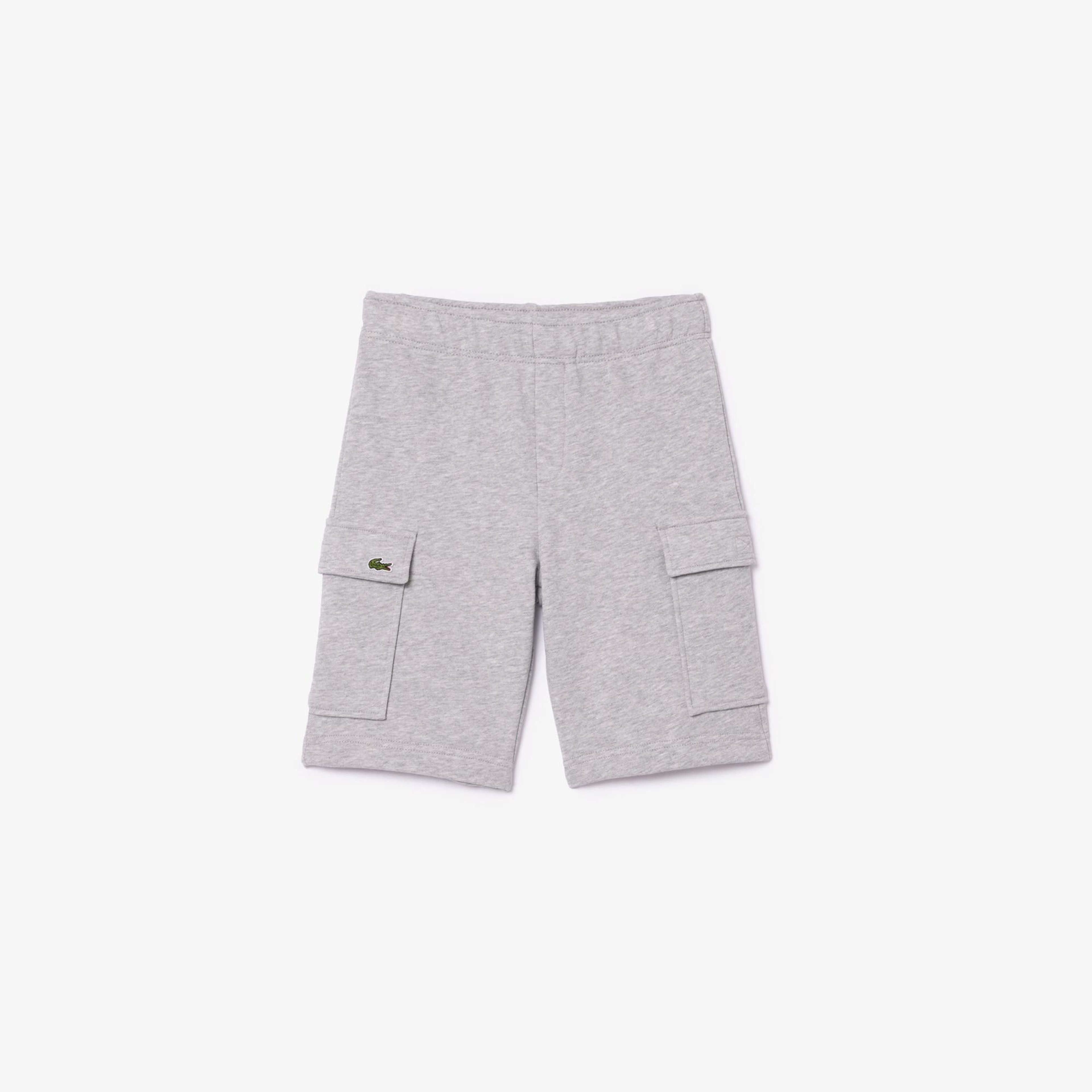 Lacoste Cotton Fleece Cargo Çocuk Gri Şort