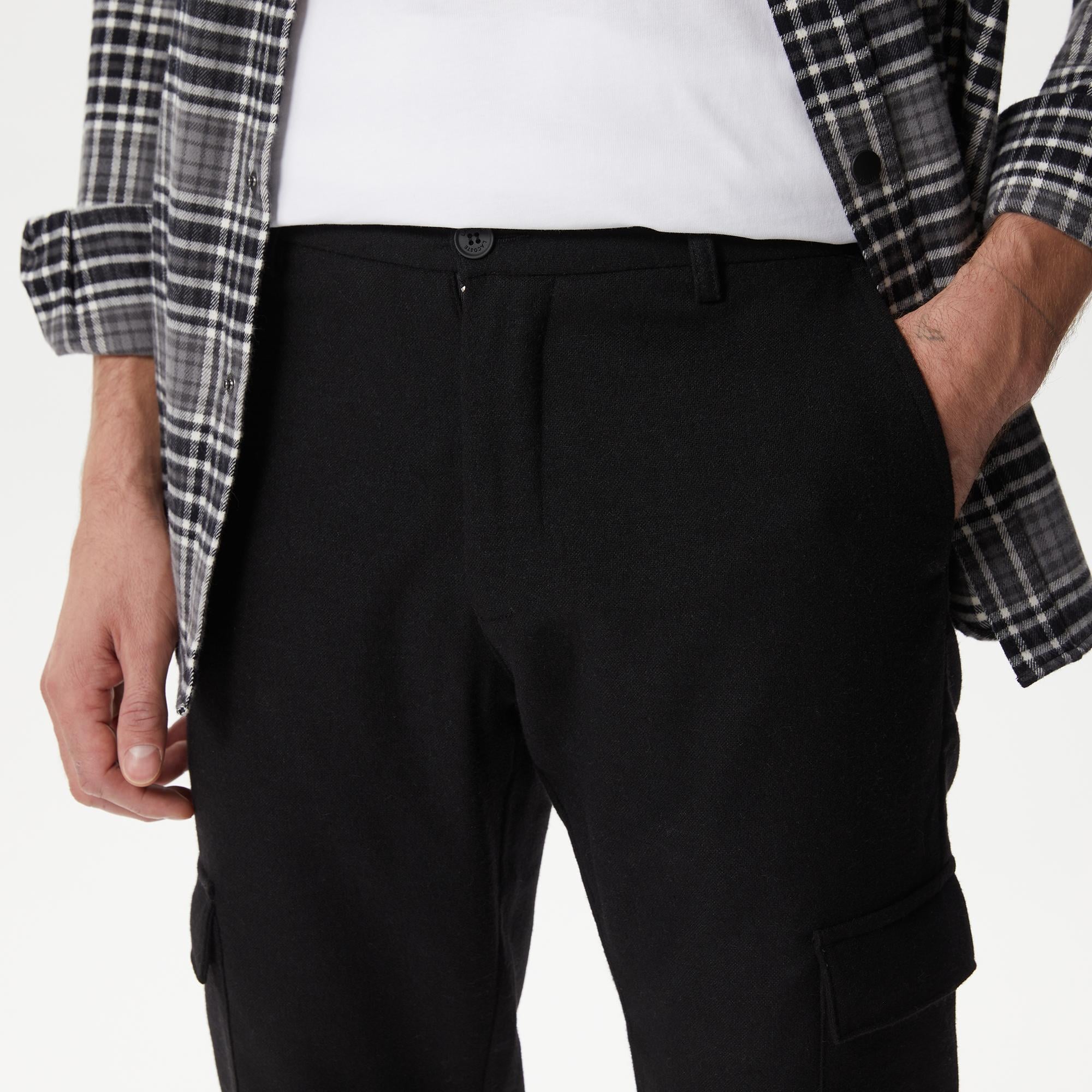 Lacoste Regular Fit Erkek Siyah Pantolon