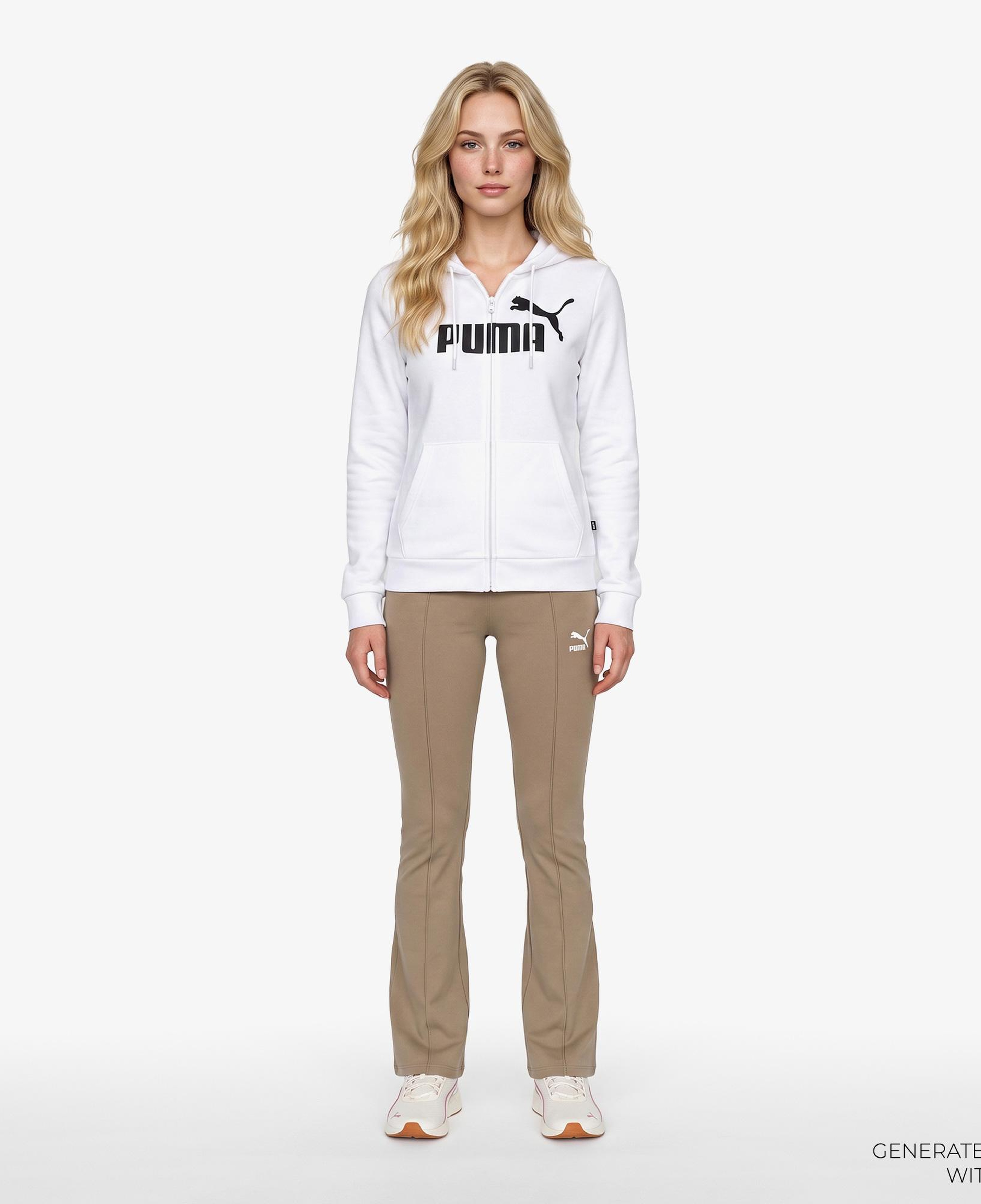 Puma Essentials Logo Full Zip Kadın Siyah Sweatshirt