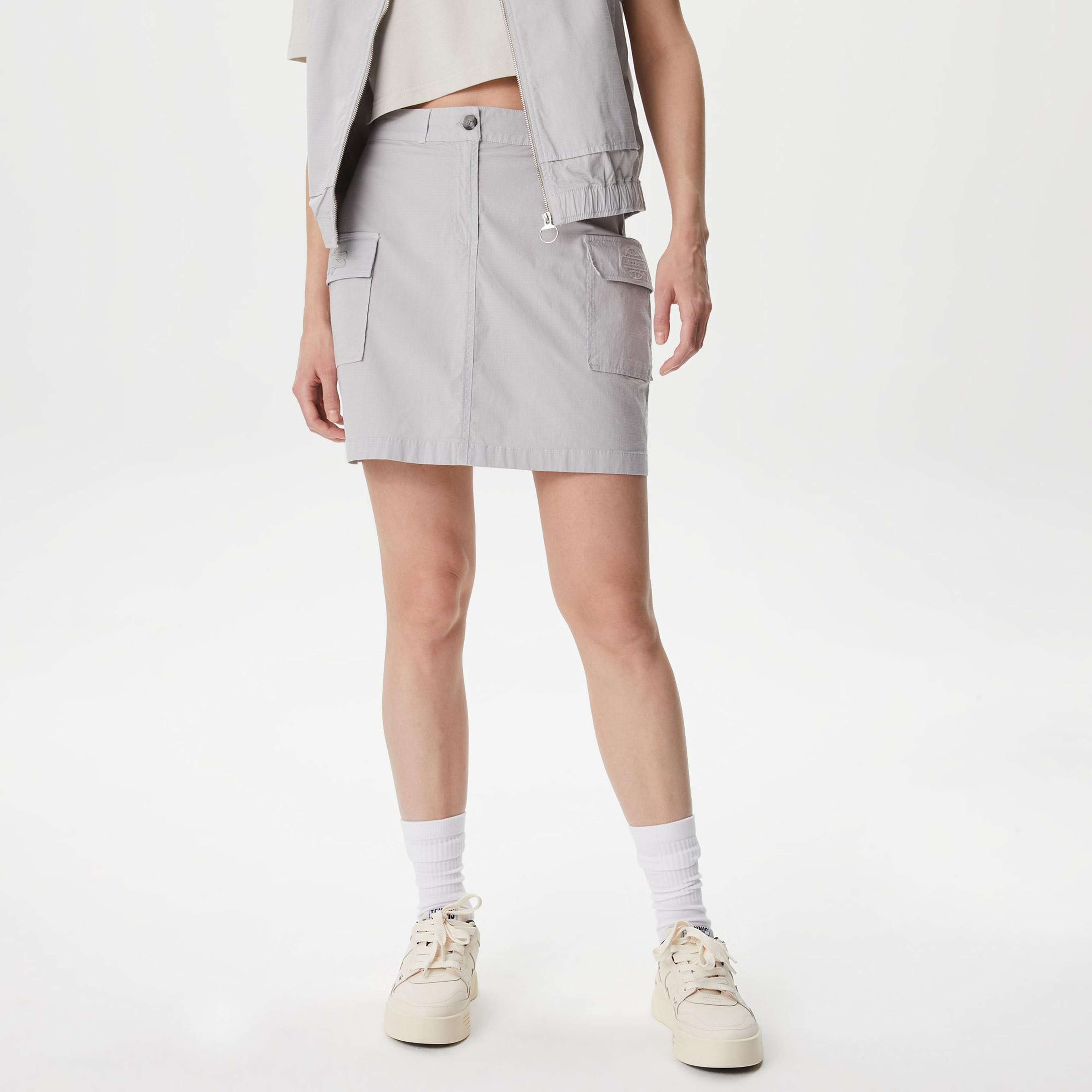 Lacoste House of SuperStep X Lacoste Kadın Gri Etek