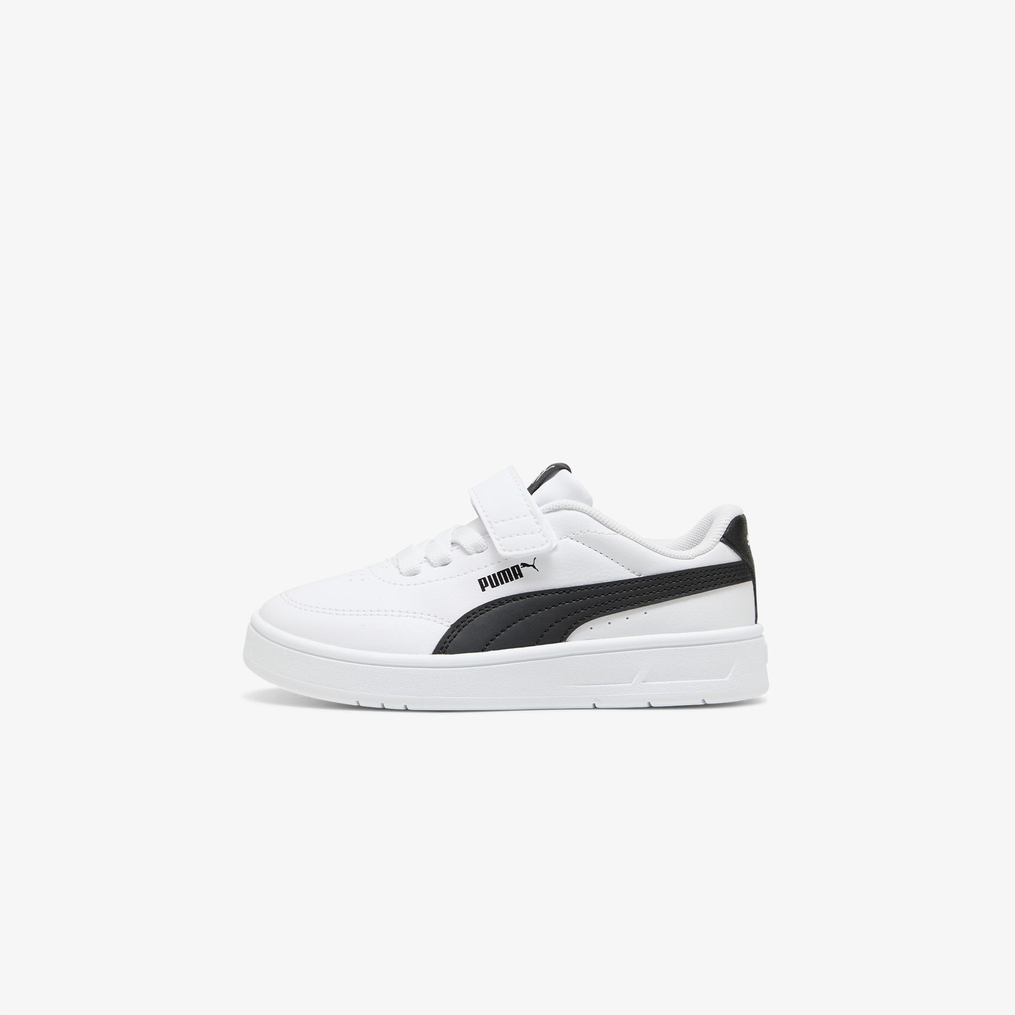 Puma Court Classic Clean Çocuk Siyah Spor Ayakkabı