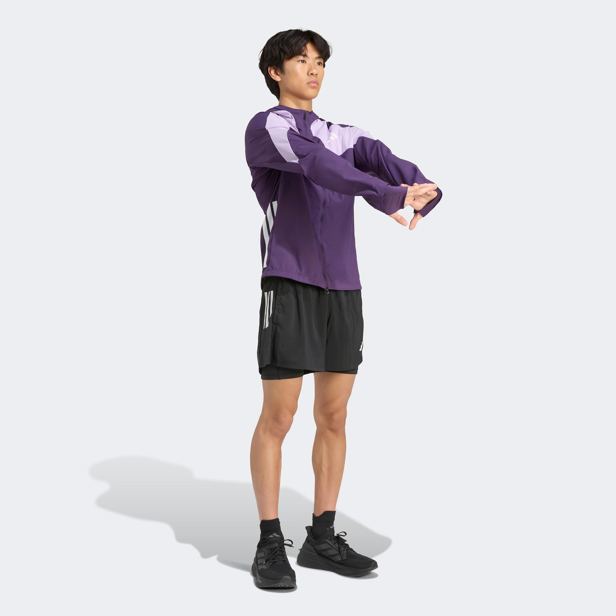 adidas Adizero Running Erkek Mor Koşu Rüzgarlığı