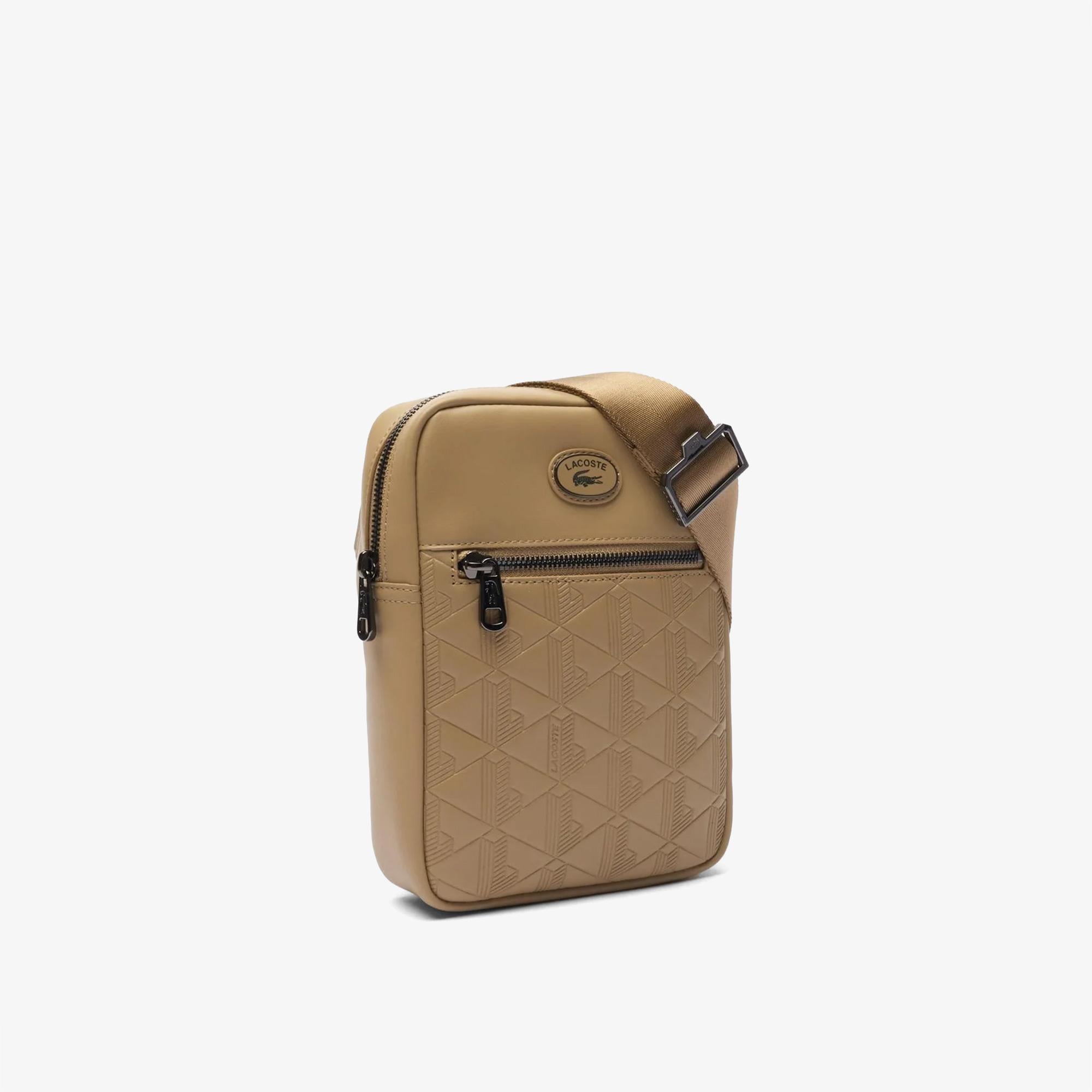 Erkek Monogram Bej Postacı Çantası