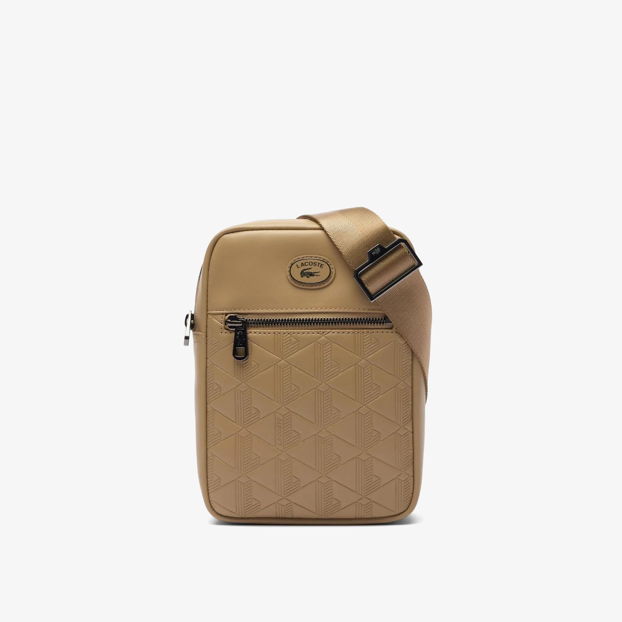 Erkek Monogram Bej Postacı Çantası