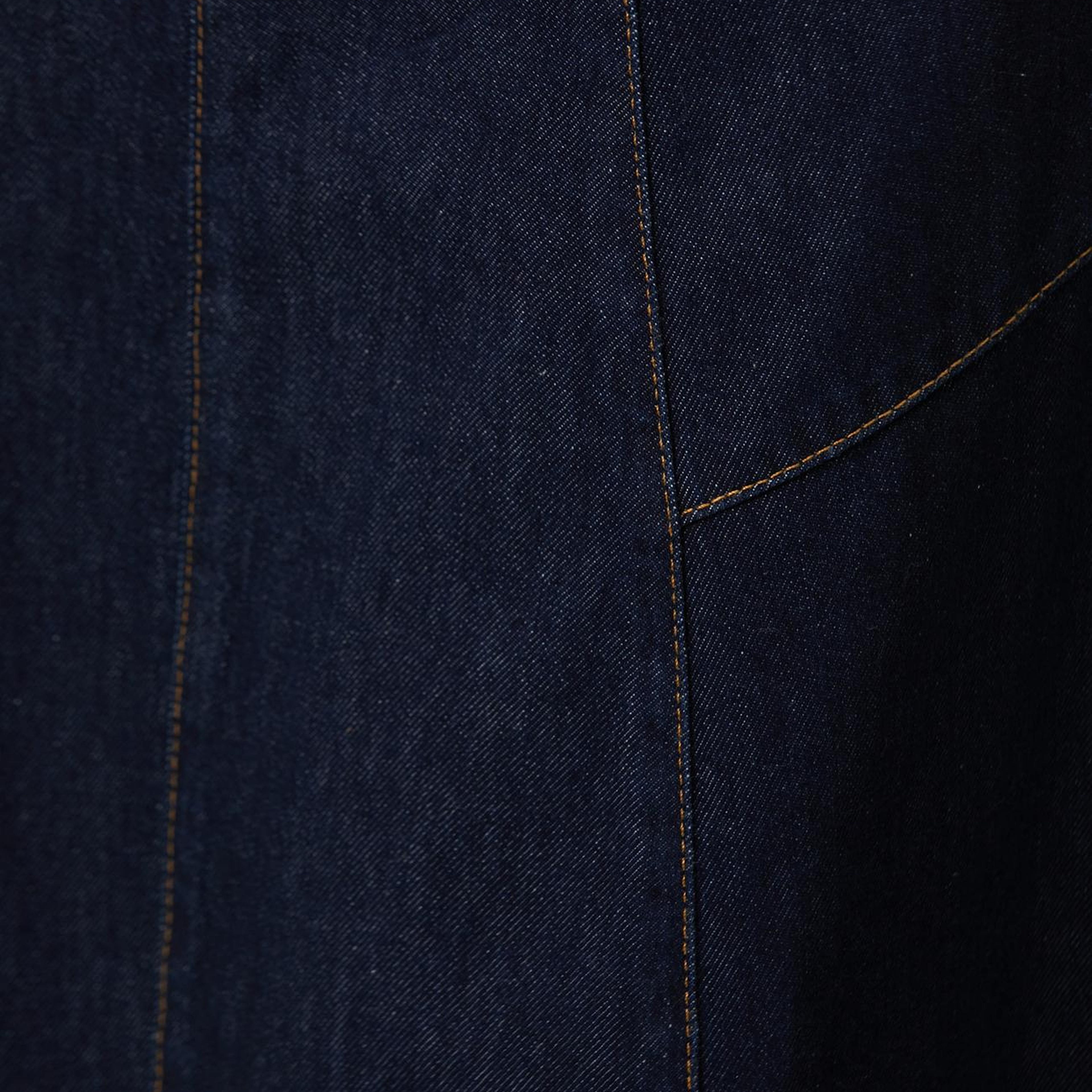 Network Kadın Indigo Dikiş Detaylı Denim Etek