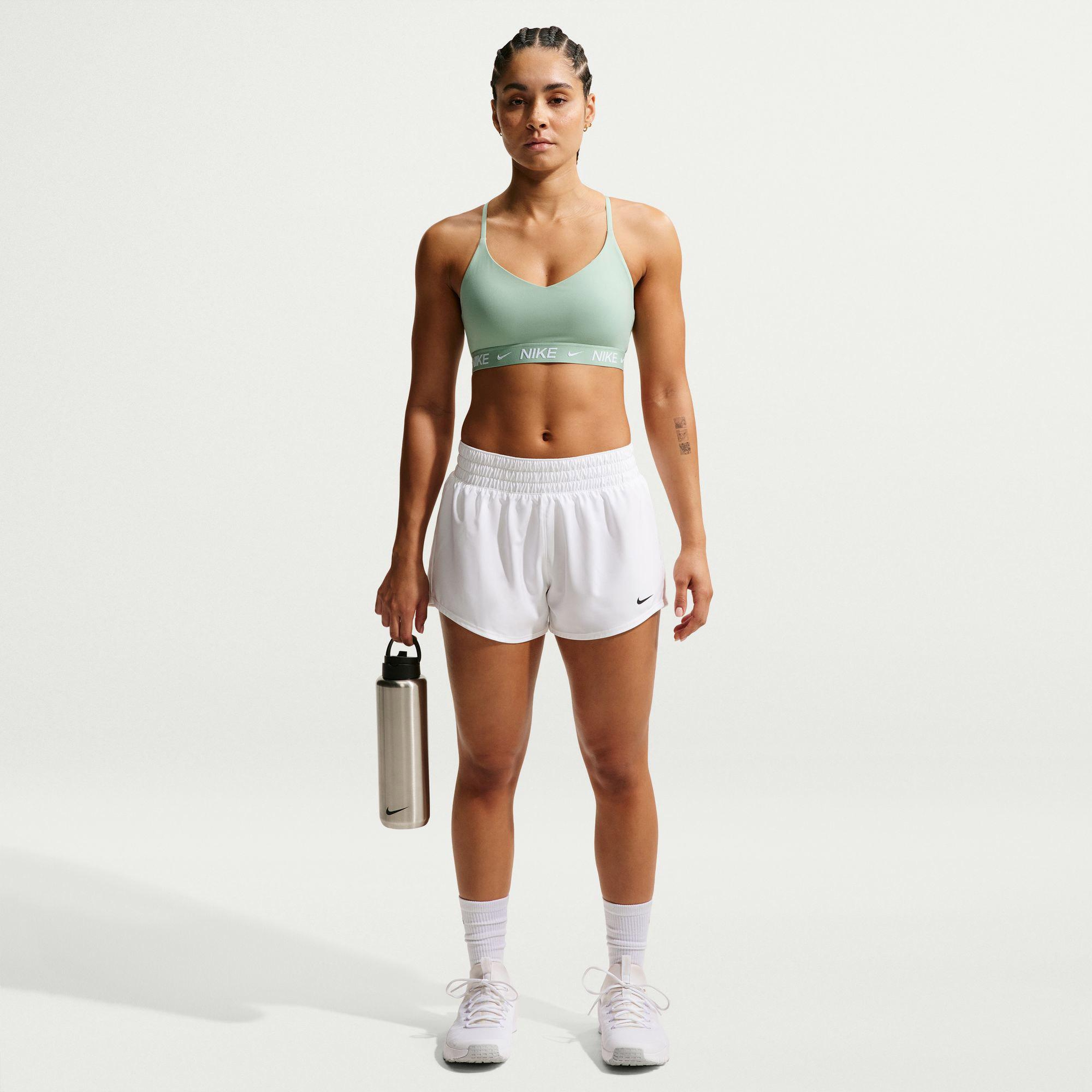 Nike Dri-FIT Indy Light Support Kadın Beyaz Antrenman Bra