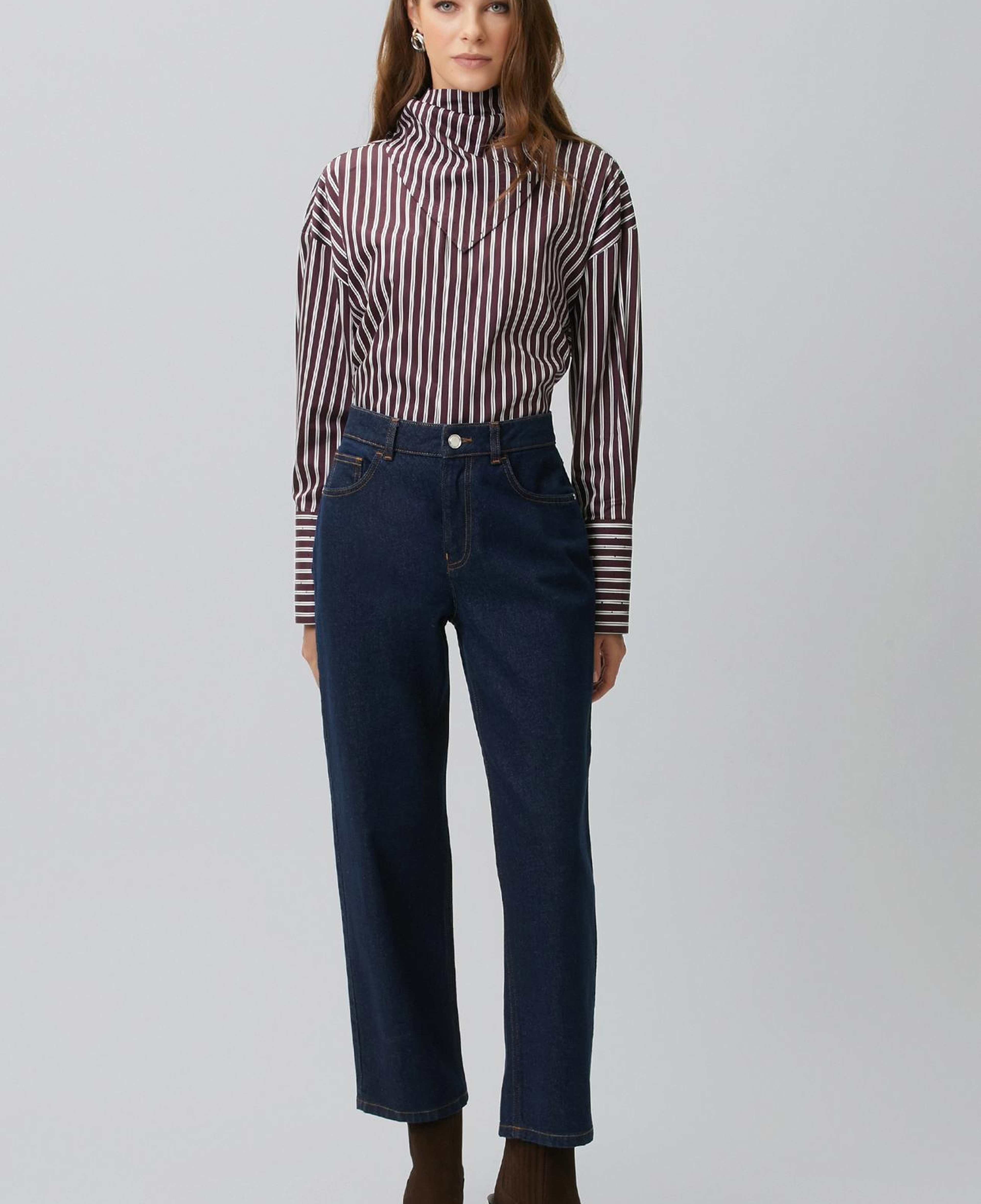Network Kadın Indigo Mom Fit Denim Pantolon