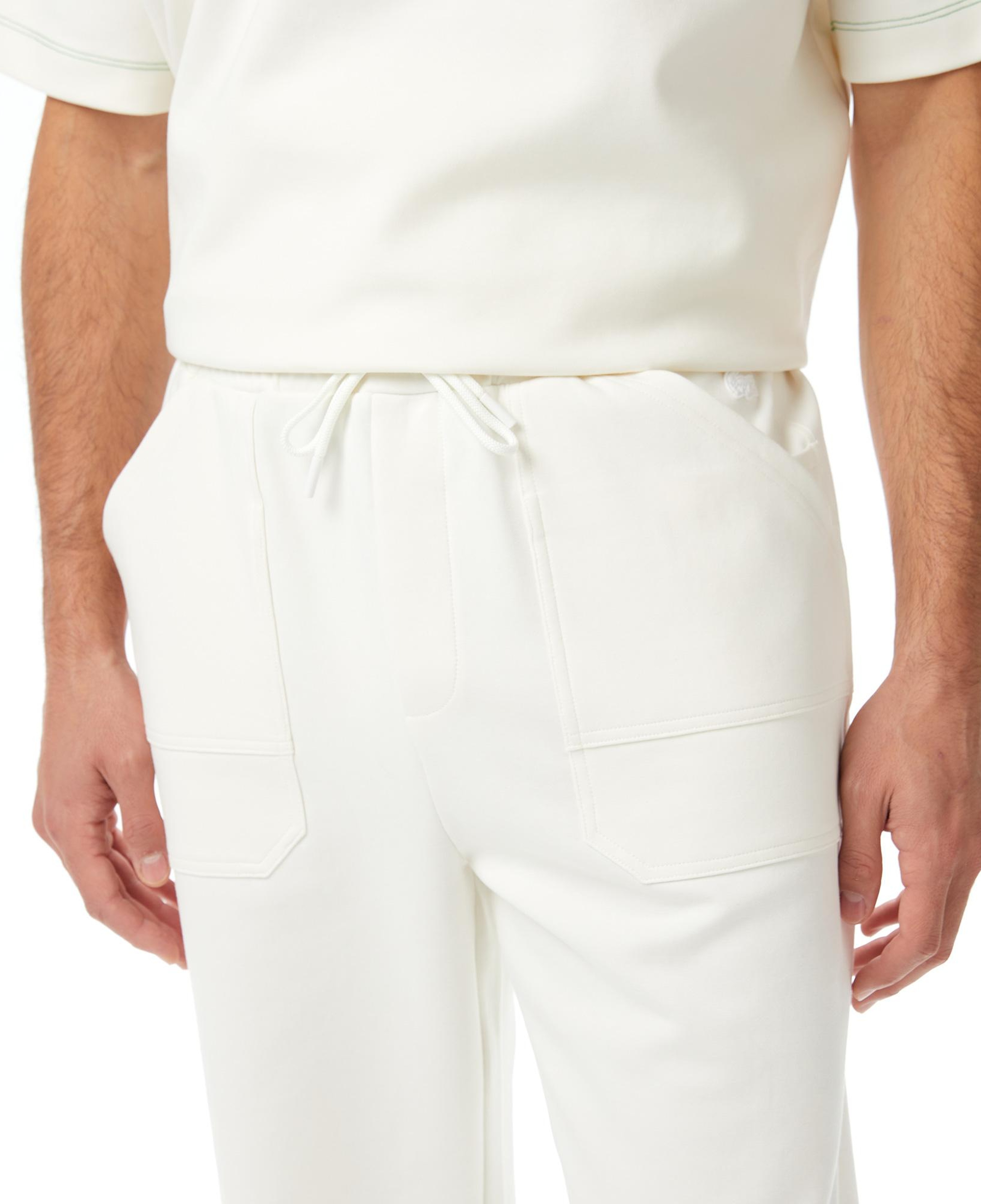Lacoste x House of SuperStep Slim Fit Erkek Beyaz Eşofman Altı