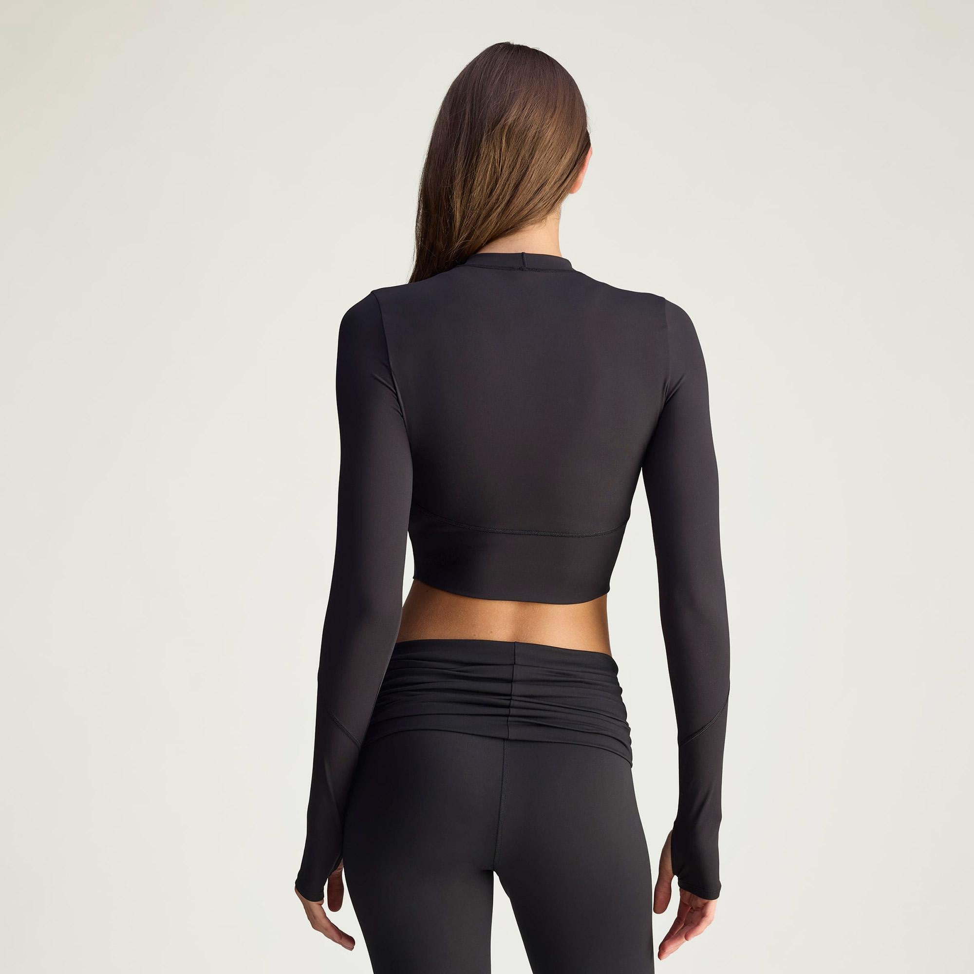 adidas By Stella McCartney Training Uzun Kollu Crop Siyah Kadın Üst