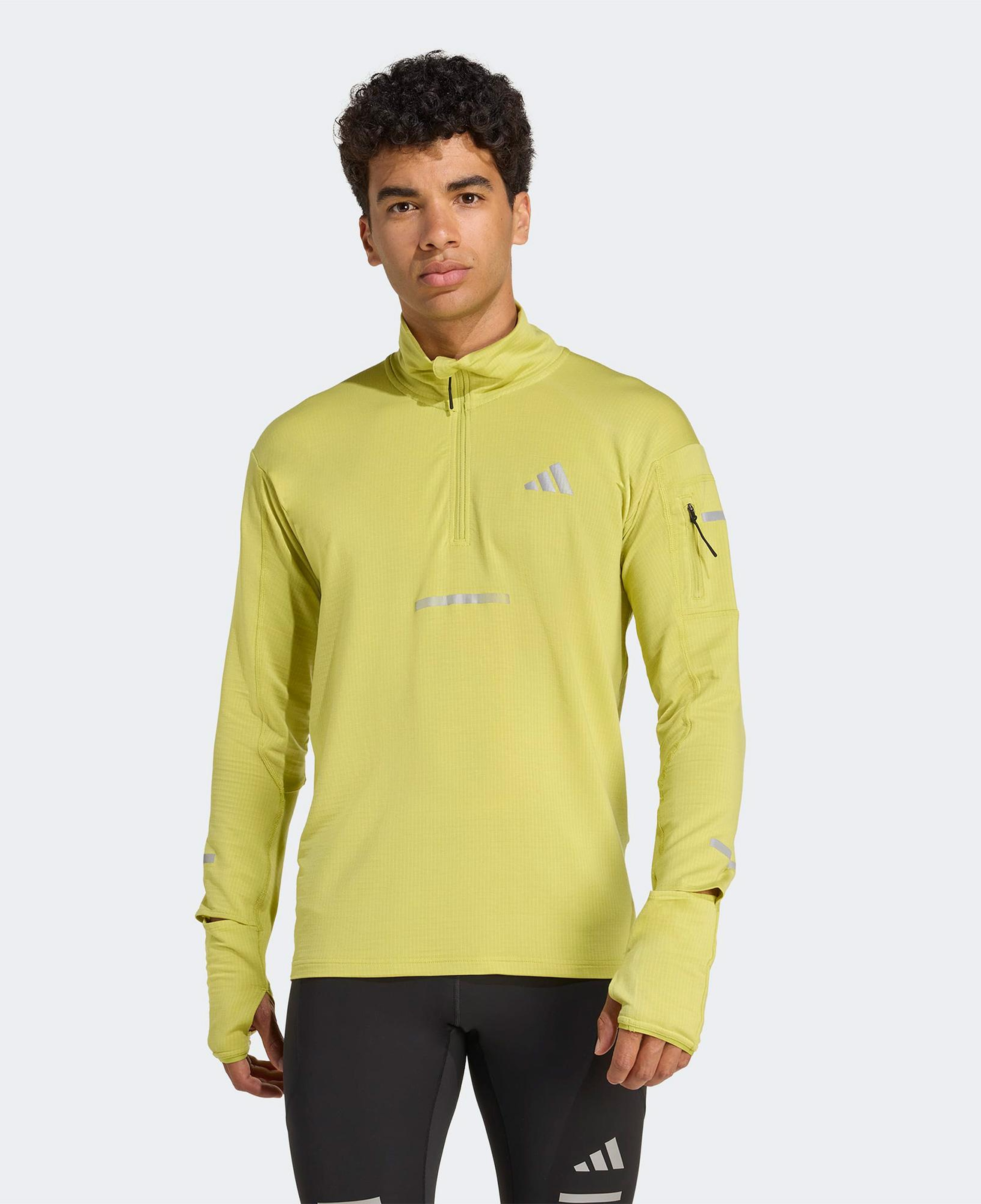 adidas Adi365 Running Climawarm+ Erkek Yeşil Koşu Sweatshirt