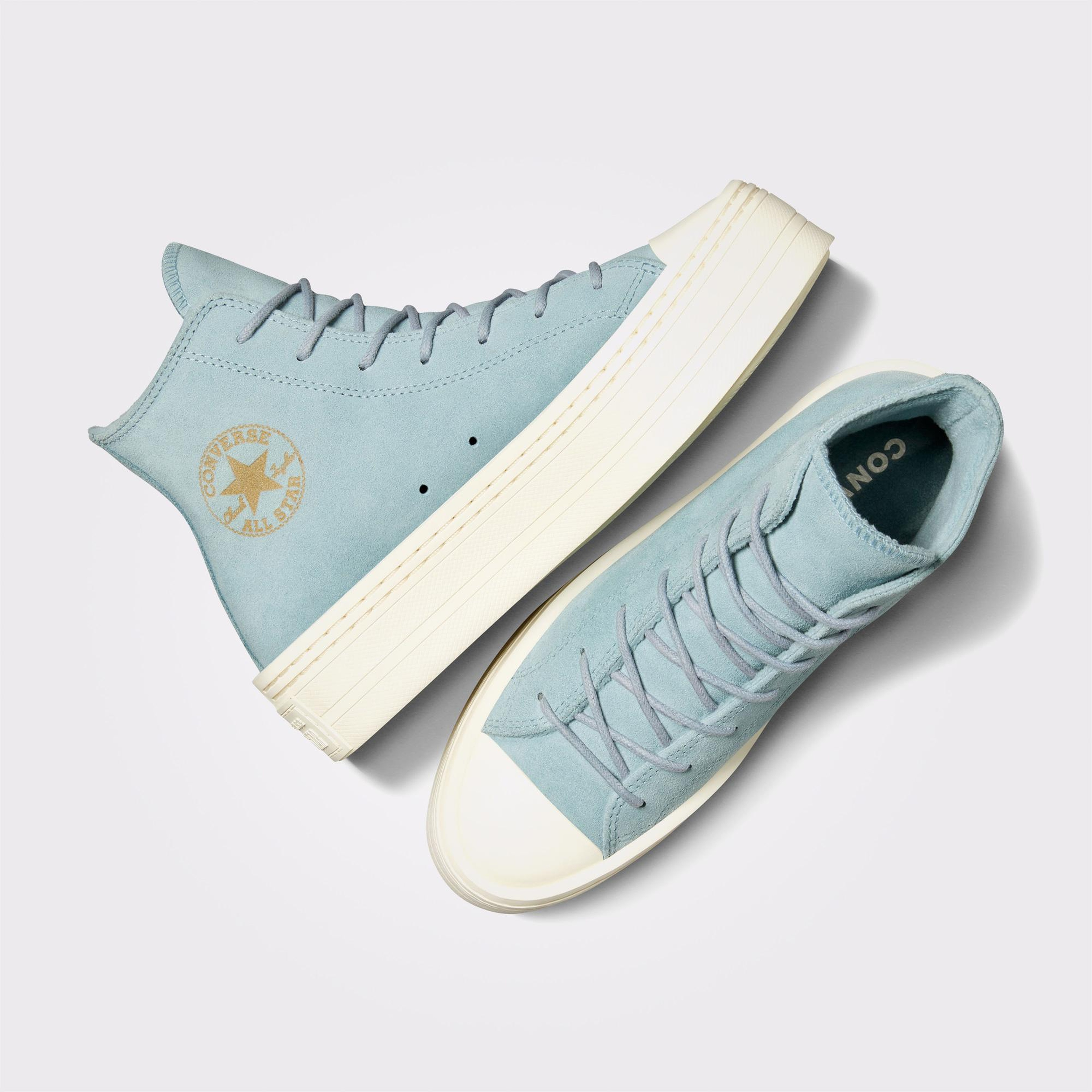 Converse Chuck Taylor All Star Modern Lift Unisex Mavi Deri Sneaker