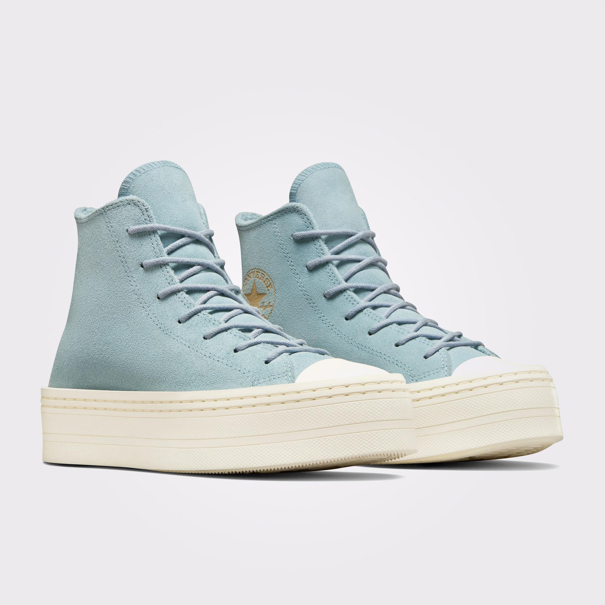 Converse Chuck Taylor All Star Modern Lift Unisex Mavi Deri Sneaker