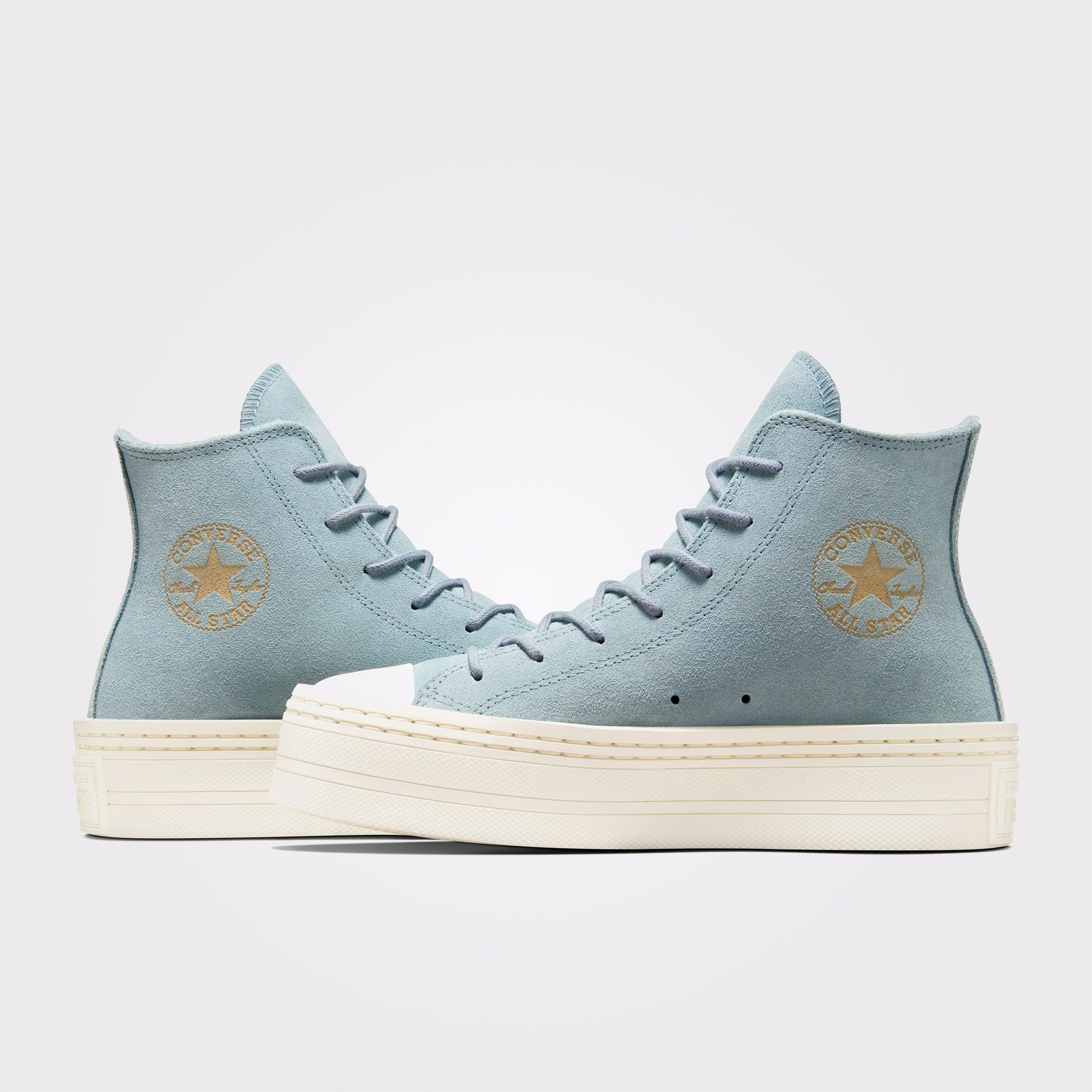 Converse Chuck Taylor All Star Modern Lift Unisex Mavi Deri Sneaker