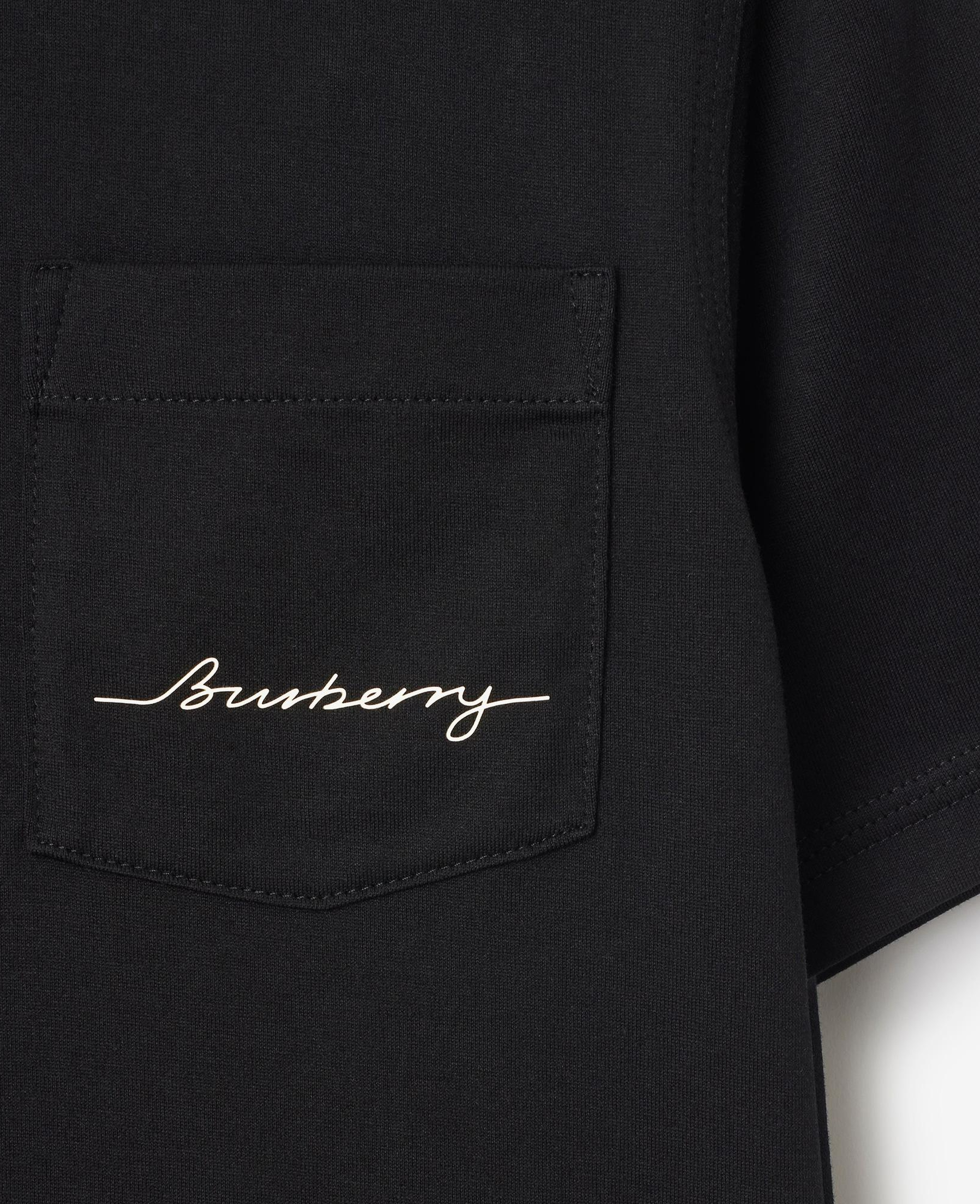 Burberry Cedar Logo Cotton Çocuk Siyah T-Shirt