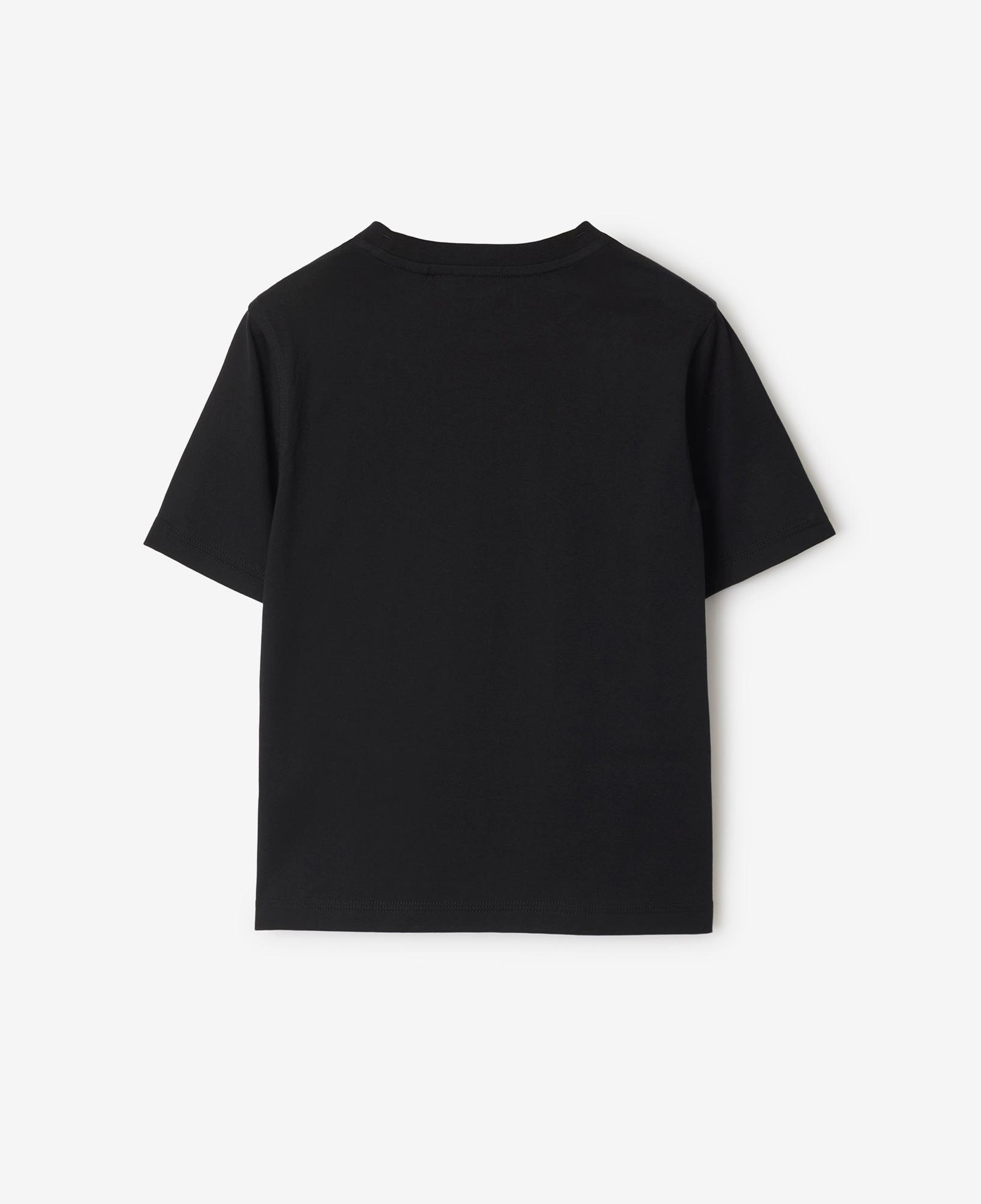 Burberry Cedar Logo Cotton Çocuk Siyah T-Shirt