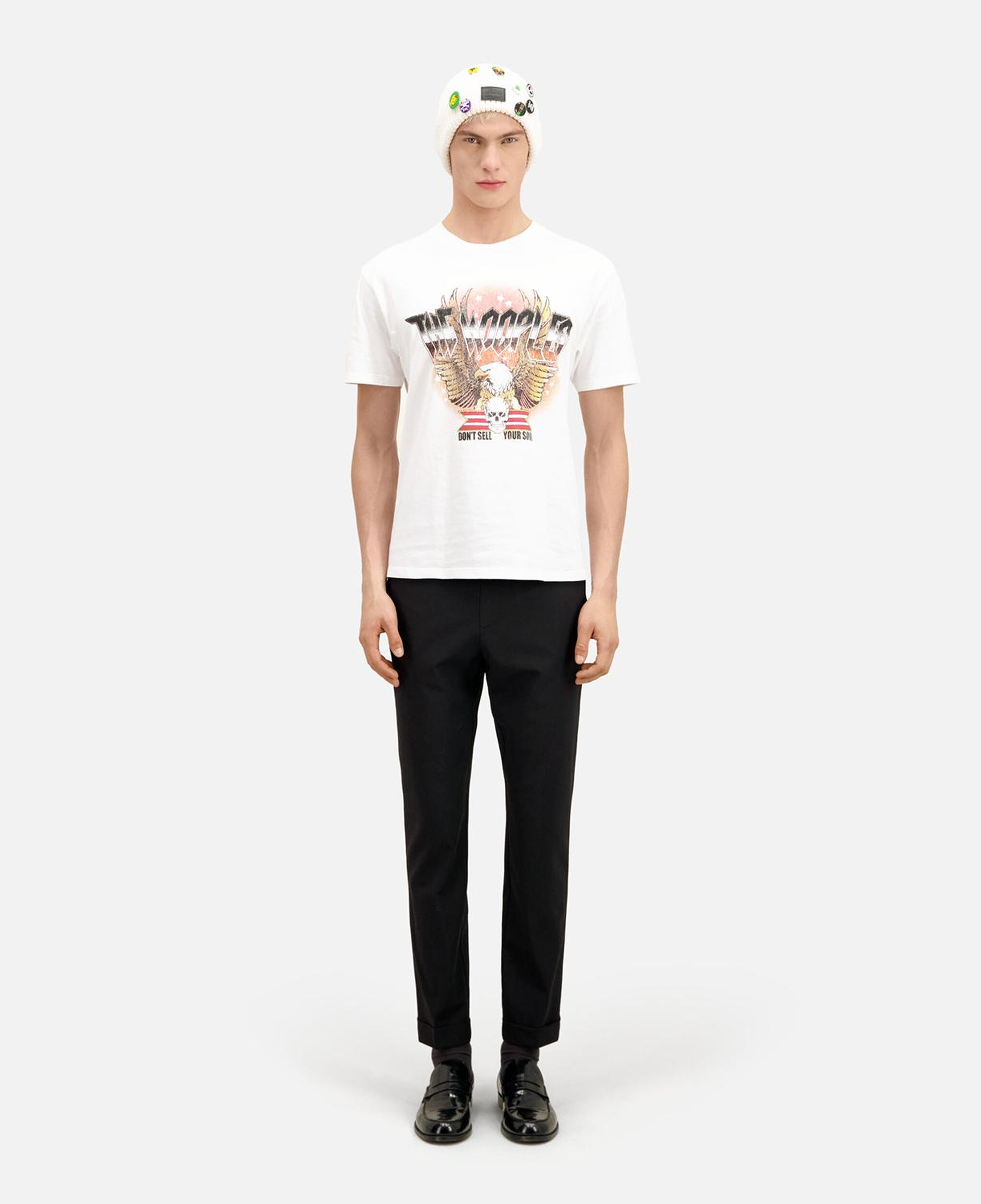 ERKEK BASKILI BEYAZ T-SHIRT