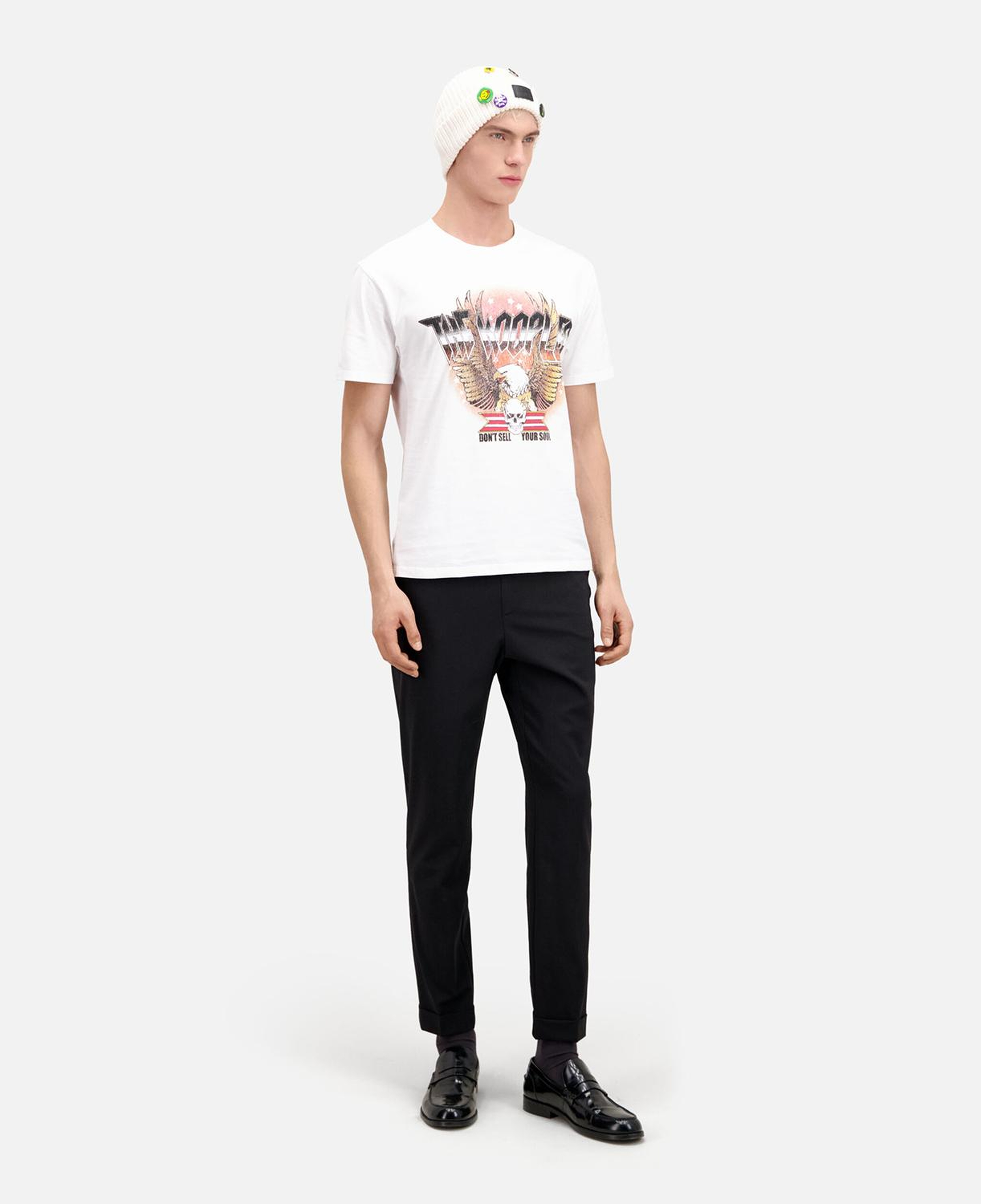 ERKEK BASKILI BEYAZ T-SHIRT