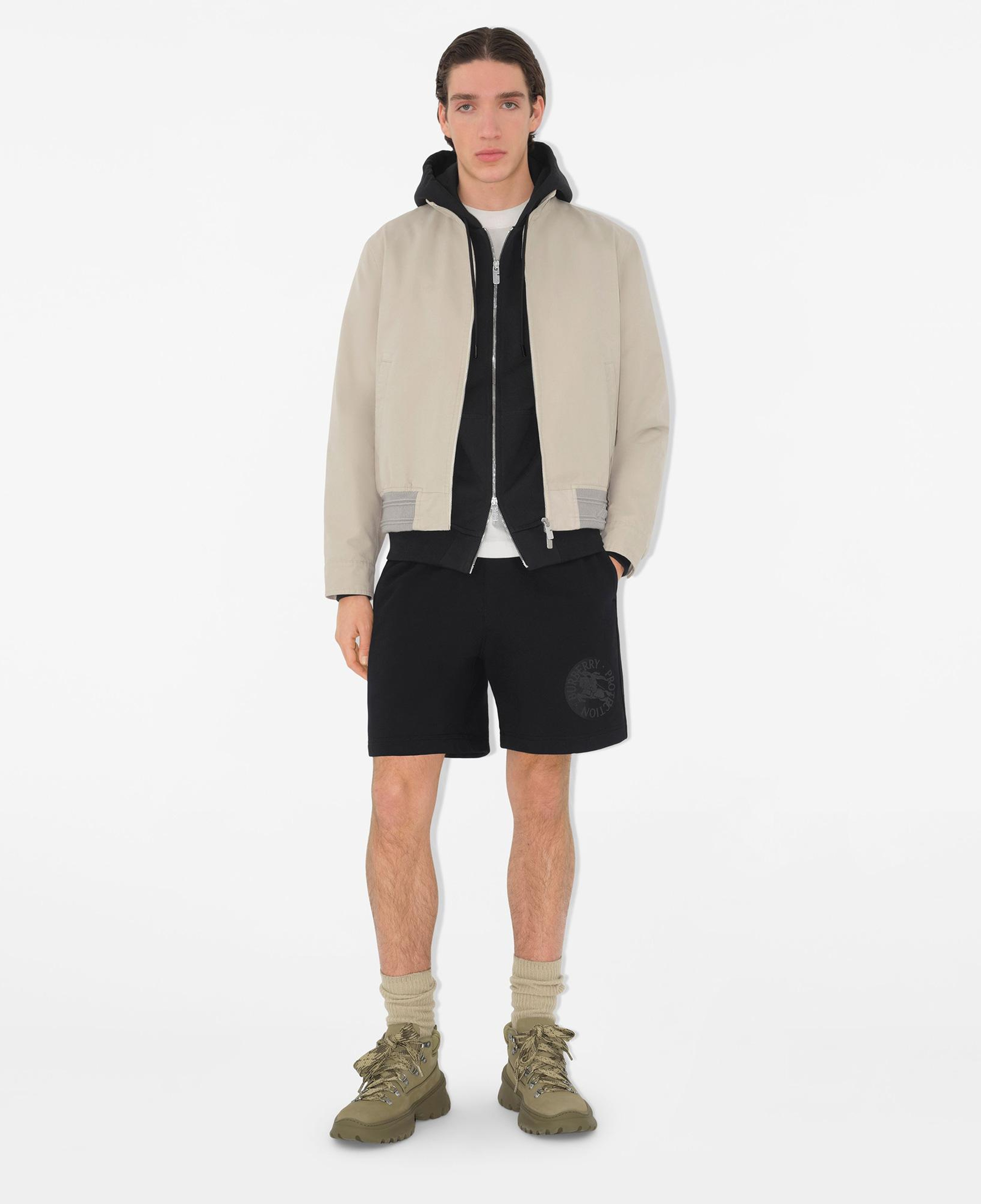 Burberry Sic Badge Cotton Erkek Siyah Şort