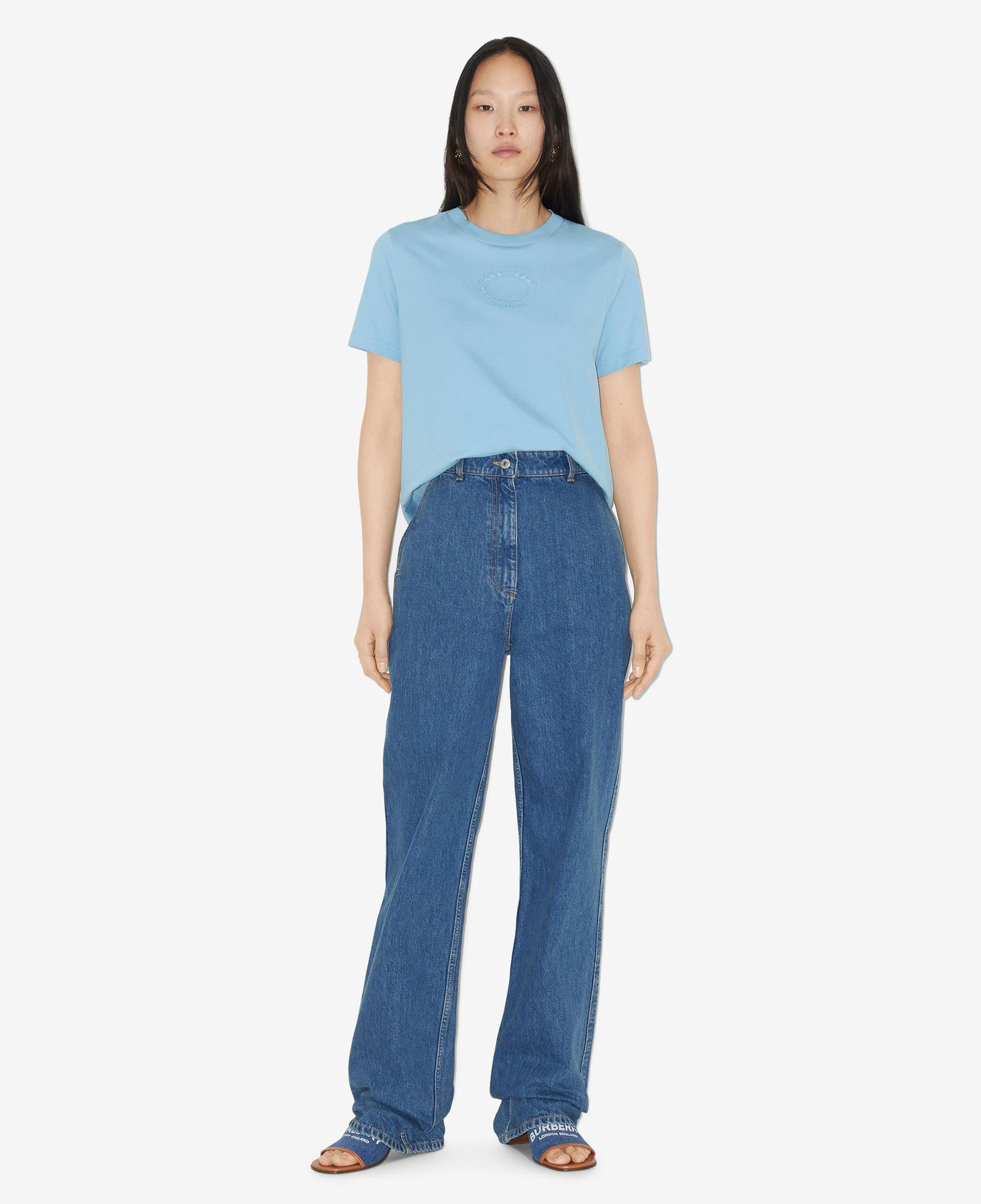 Burberry Kadın Mavi T-Shirt