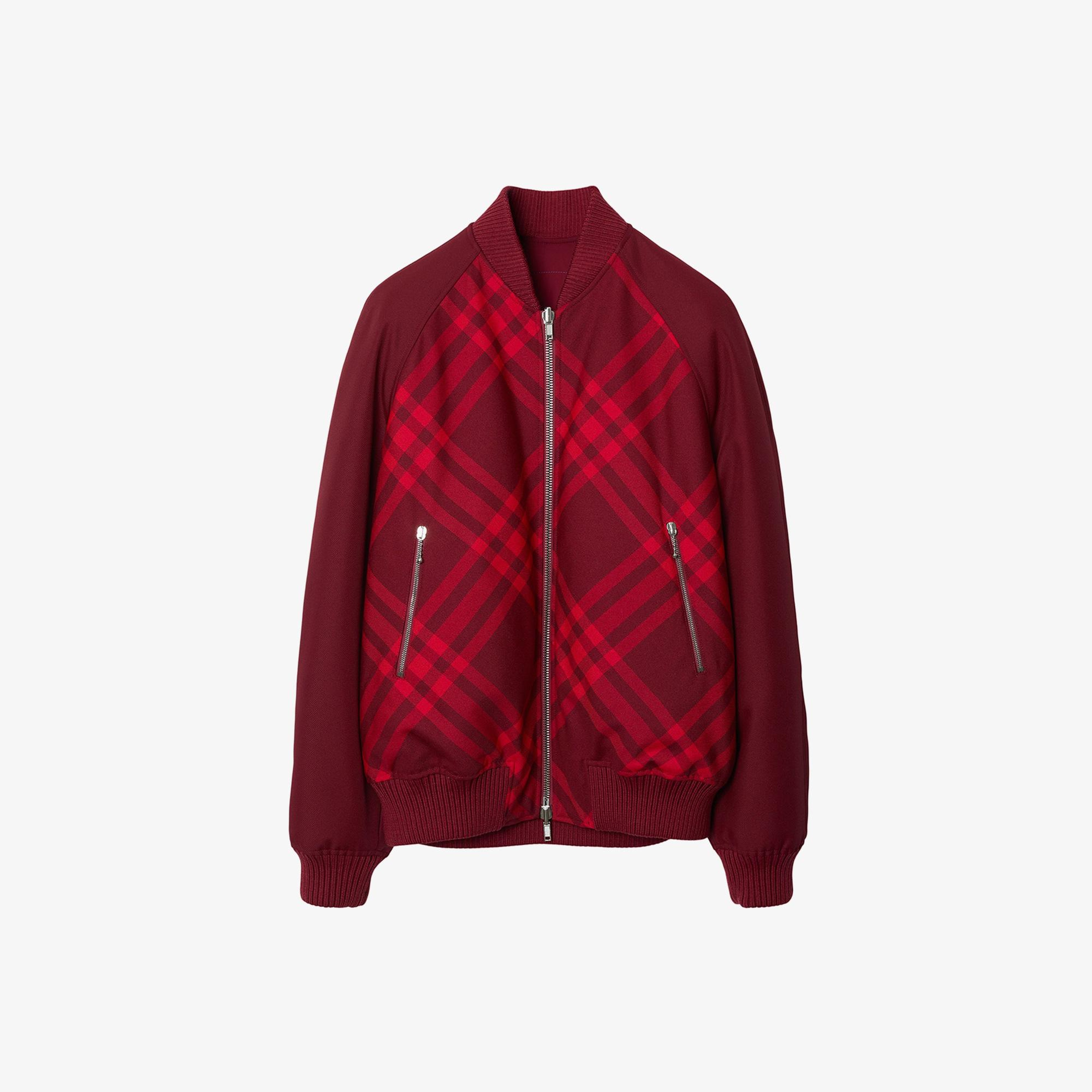 Erkek Bordo Yün Karışımlı Mont