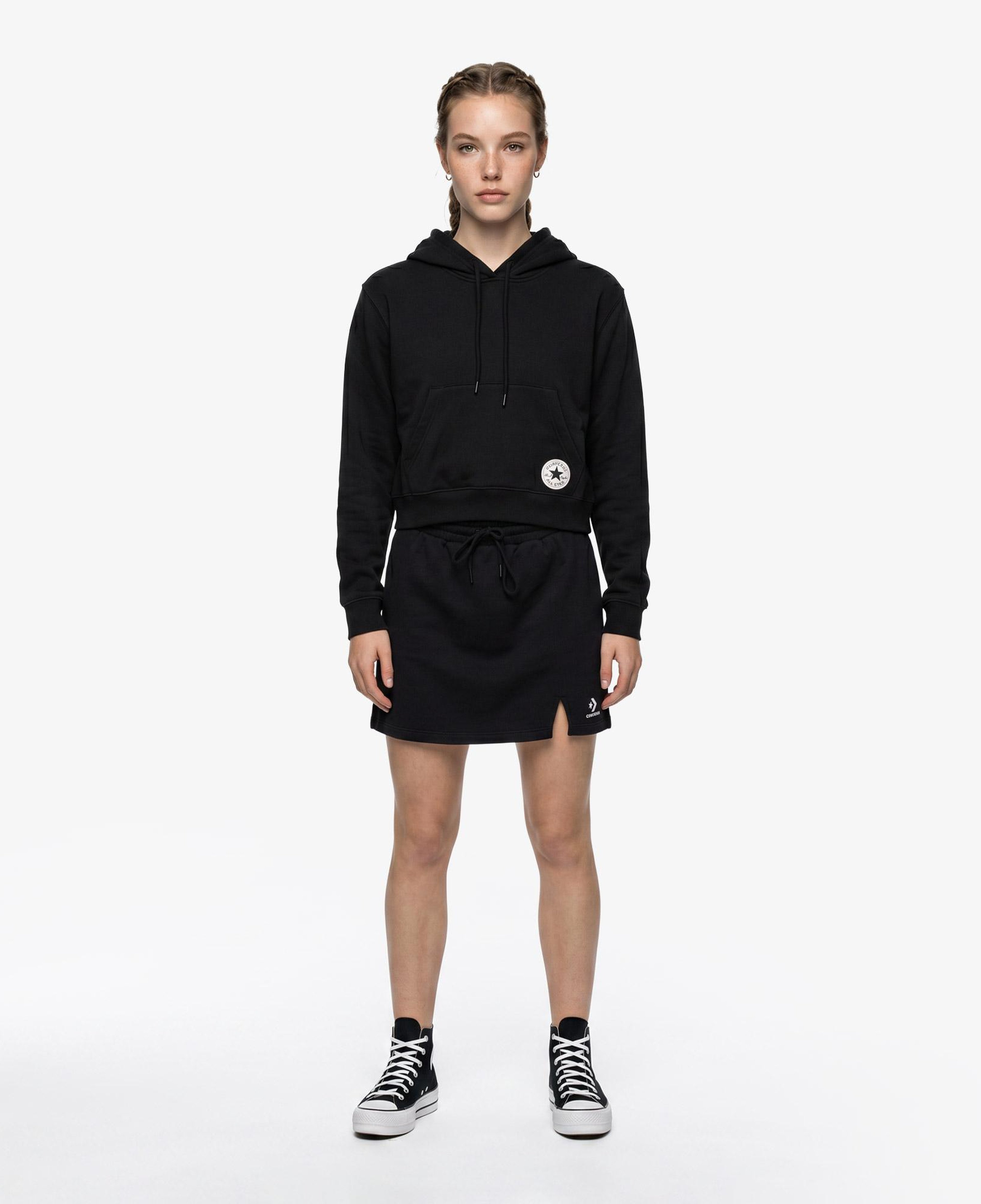 Converse Chuck Taylor All Star Cropped Kadın Siyah Sweatshirt