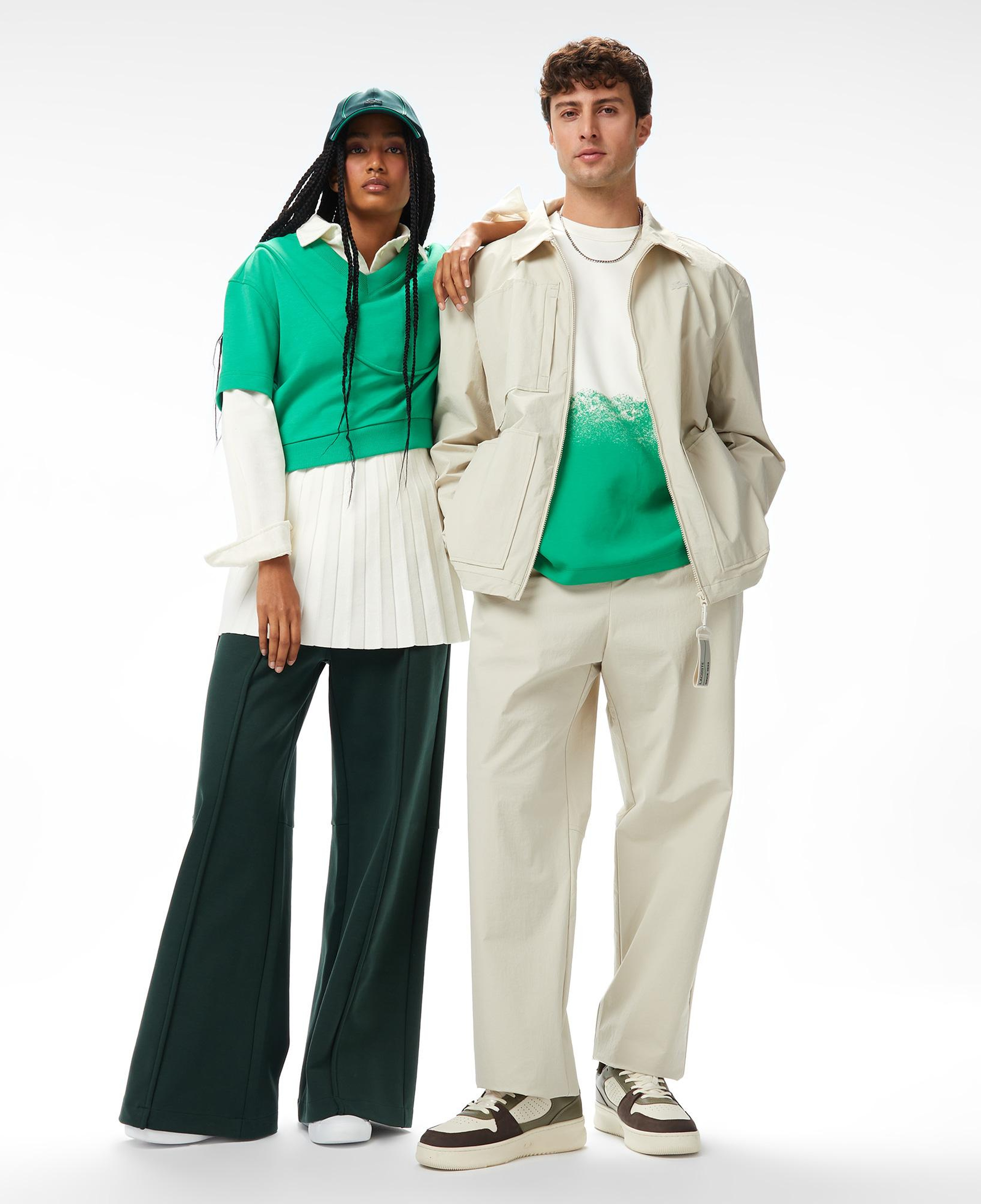 Lacoste x House of SuperStep Slim Fit Erkek Bej Pantolon
