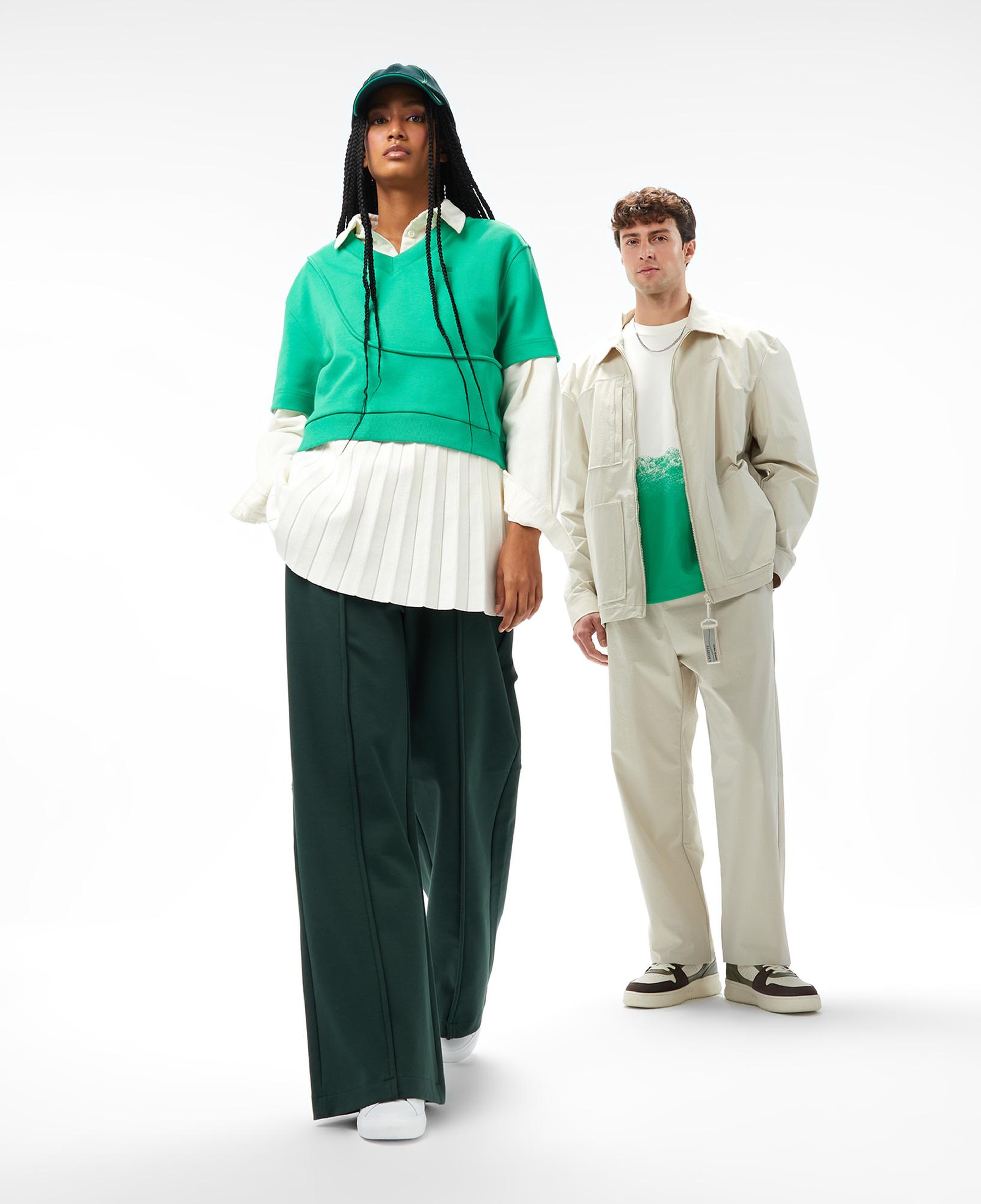 Lacoste x House of SuperStep Slim Fit Erkek Bej Pantolon