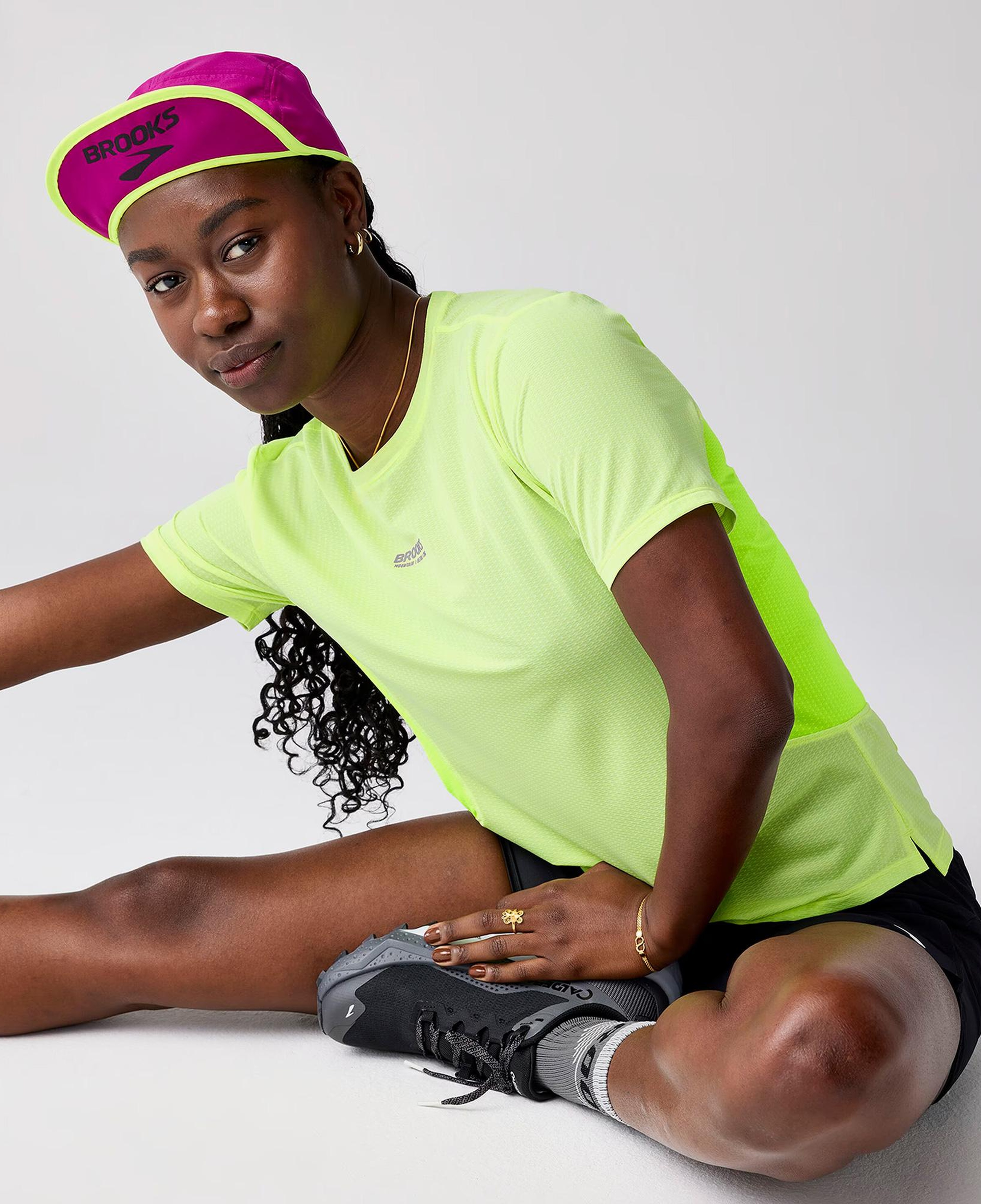 Brooks High Point Sleeve 2.0 Kadın Sarı T-Shirt