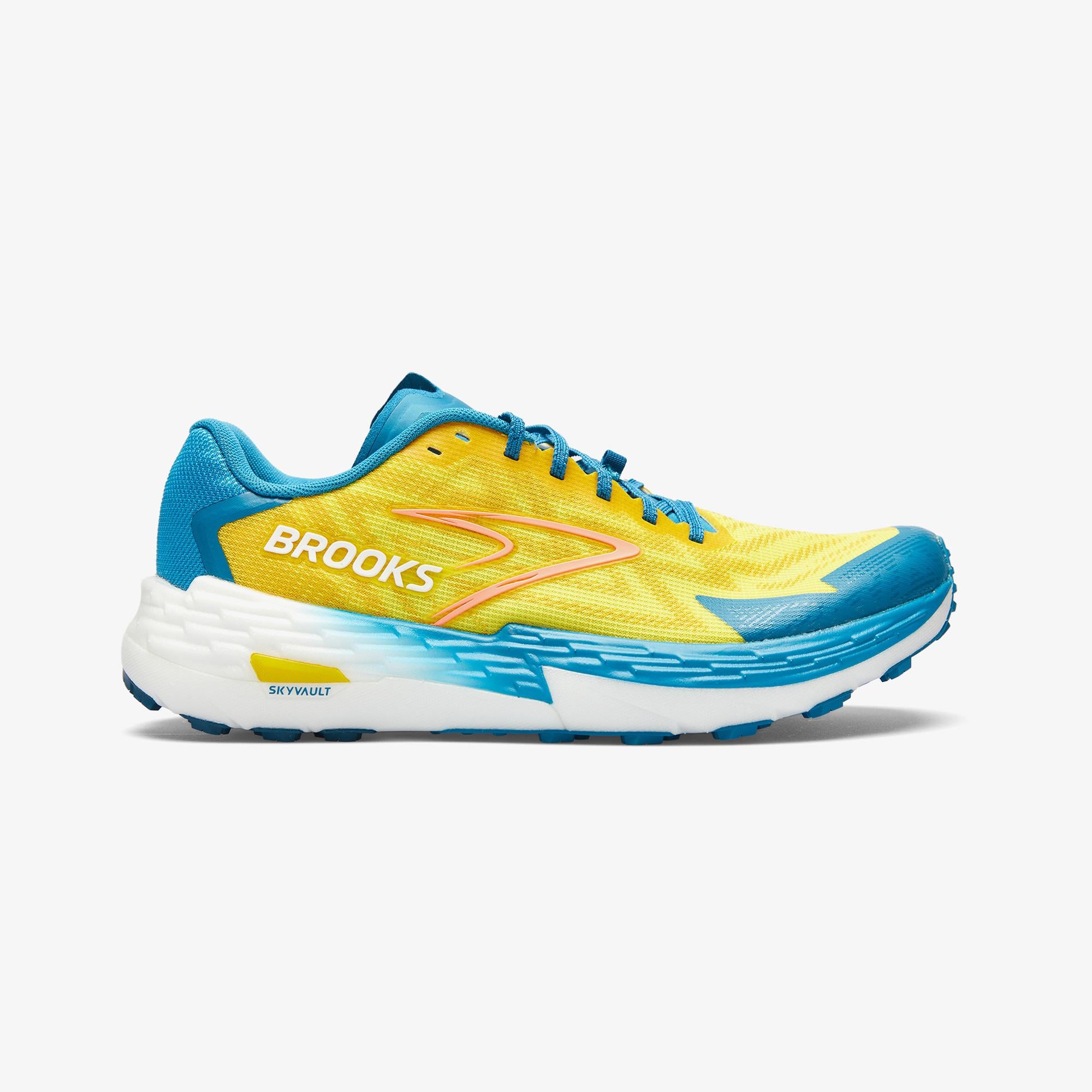 Brooks Catamount 4 Erkek Sarı/Mavi Koşu Ayakkabısı