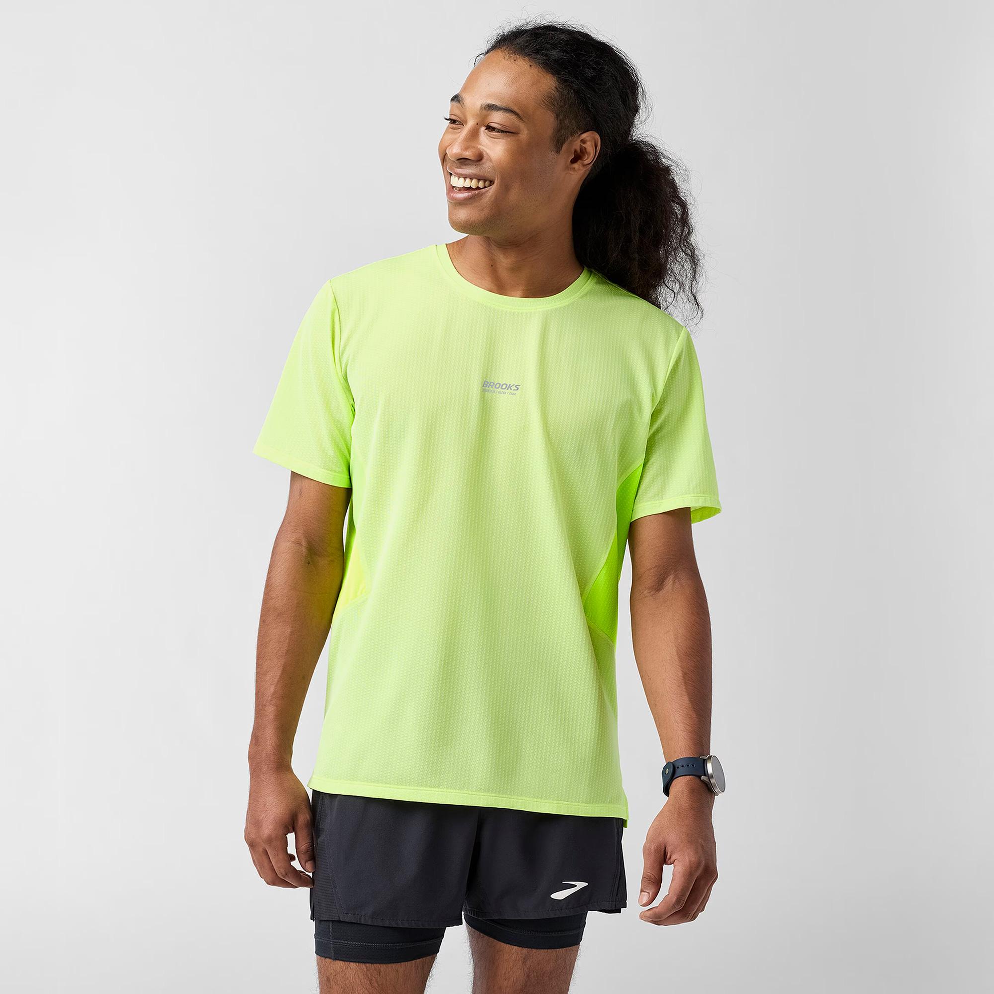 Brooks High Point Sleeve 2.0 Erkek Sarı T-Shirt