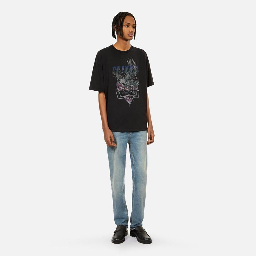 ERKEK SİYAH BASKILI T-SHIRT