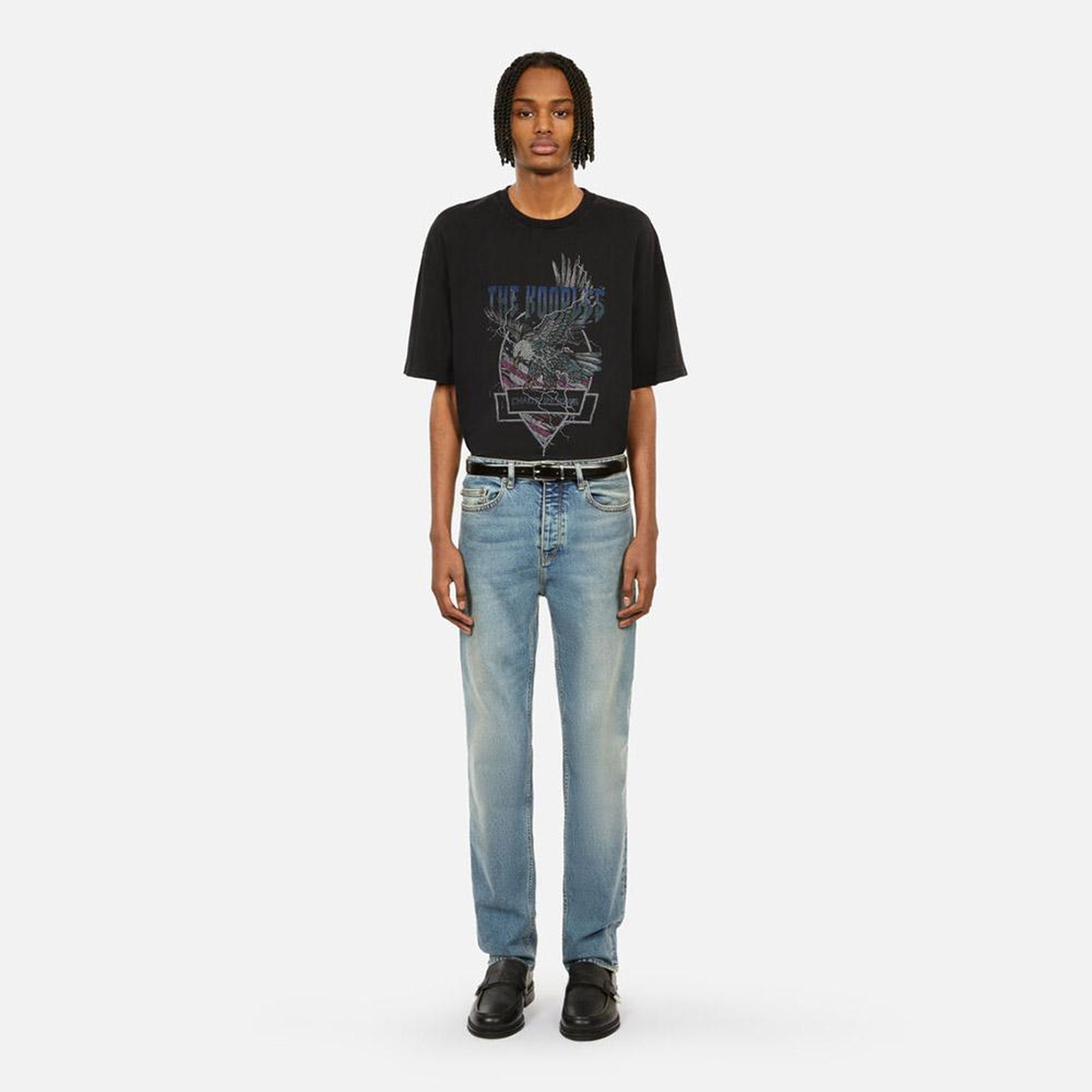 ERKEK SİYAH BASKILI T-SHIRT