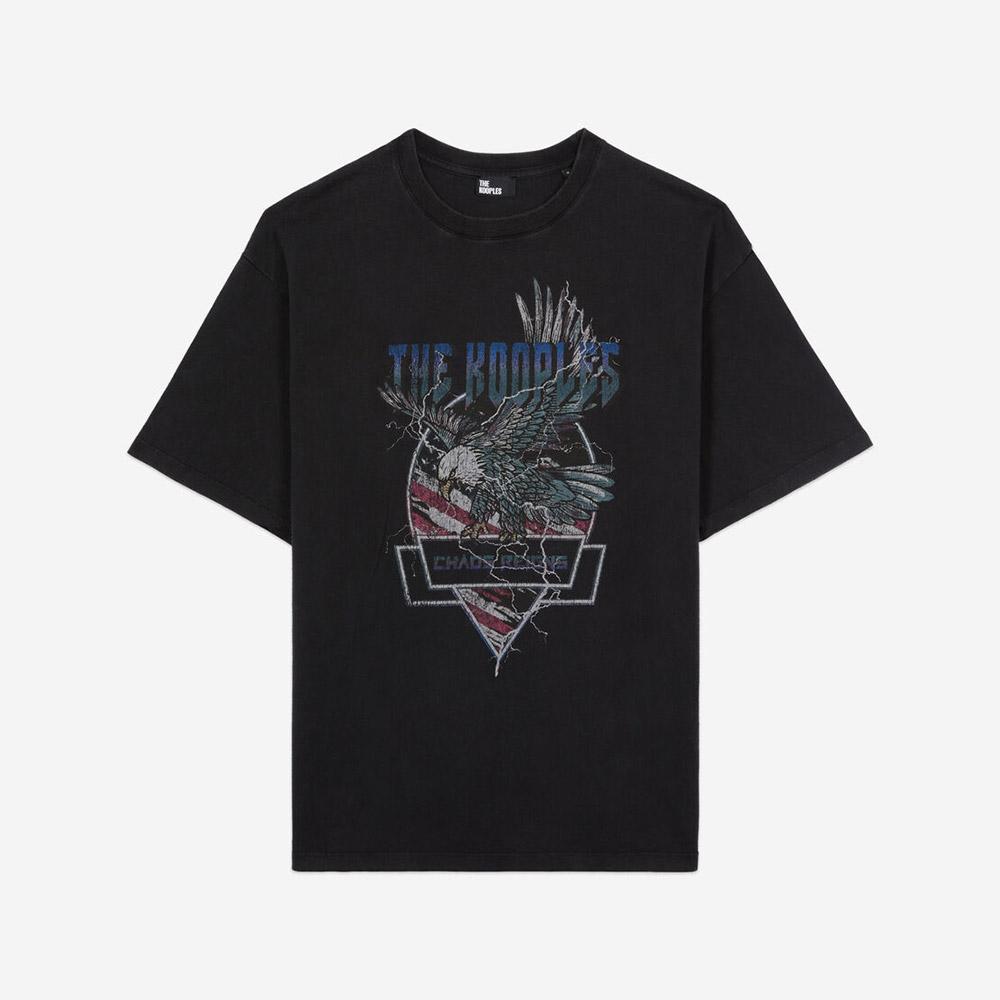 ERKEK SİYAH BASKILI T-SHIRT