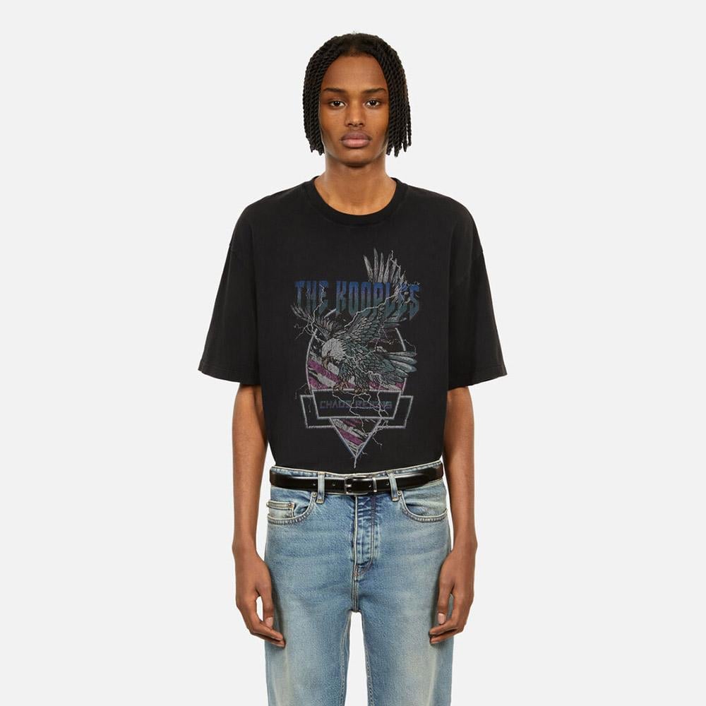 ERKEK SİYAH BASKILI T-SHIRT