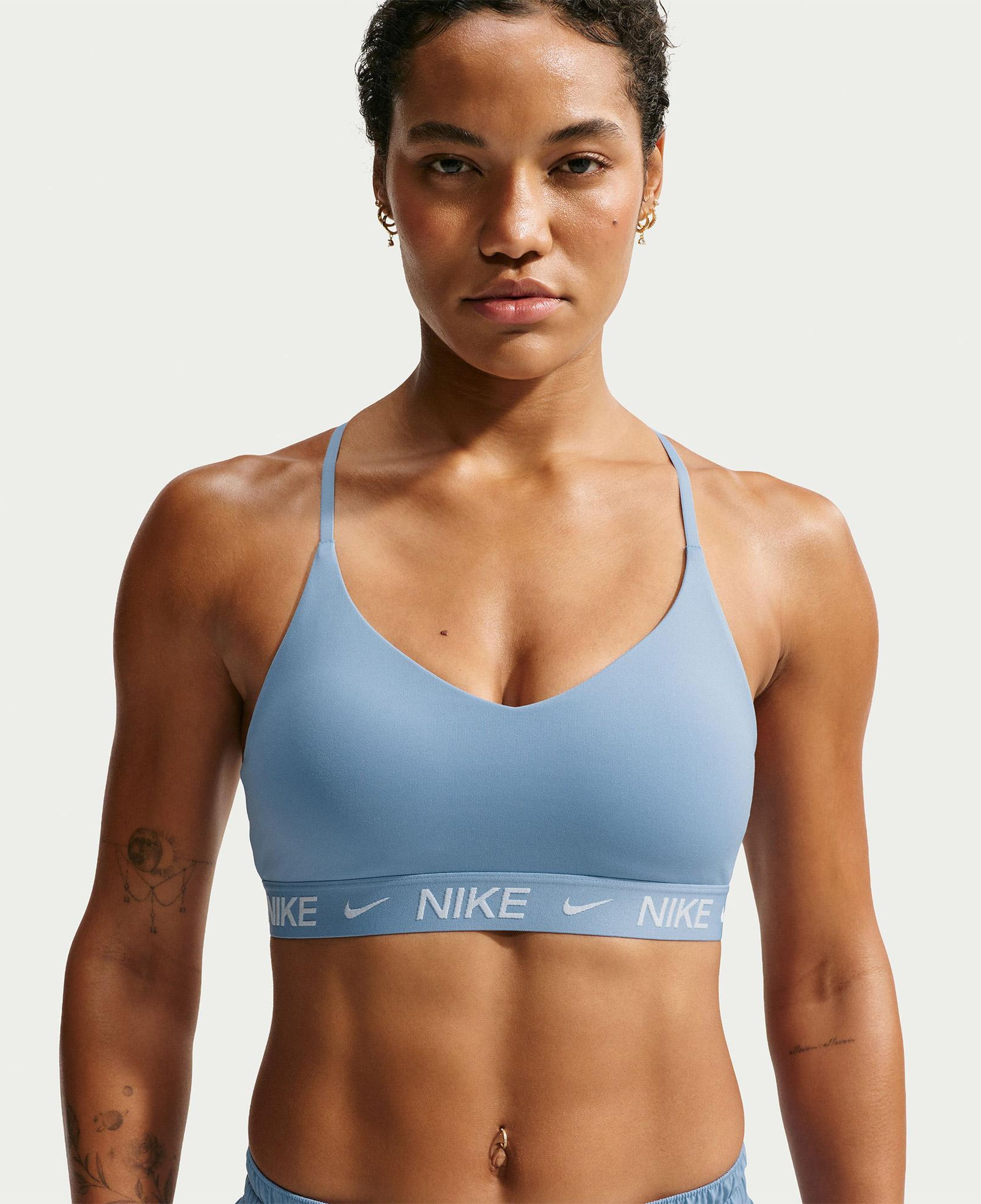 Nike Dri-Fit Indy Hafif Destekli Kadın Mavi Bra
