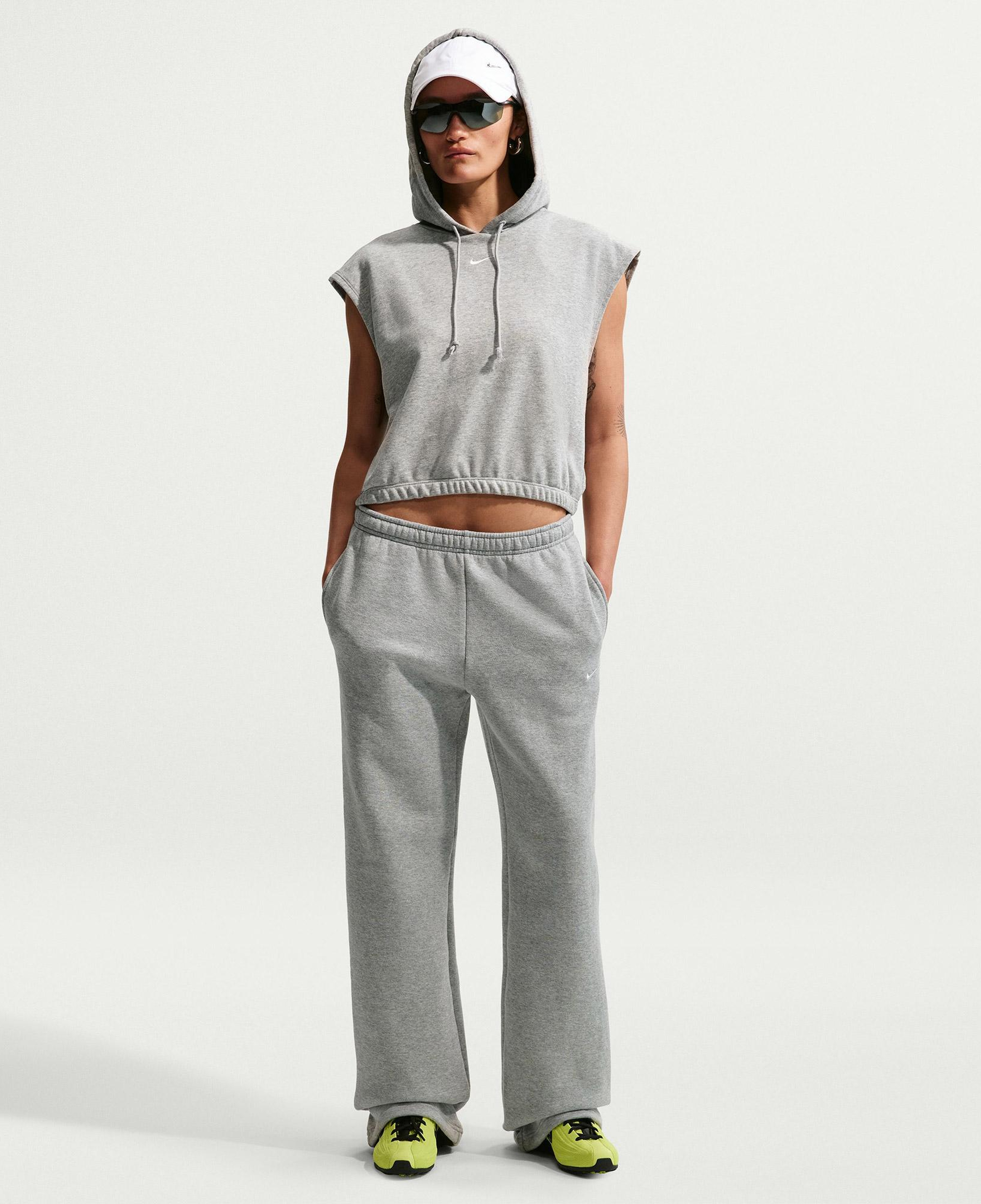 Nike Studio Fleece Kadın Gri Eşofman Altı
