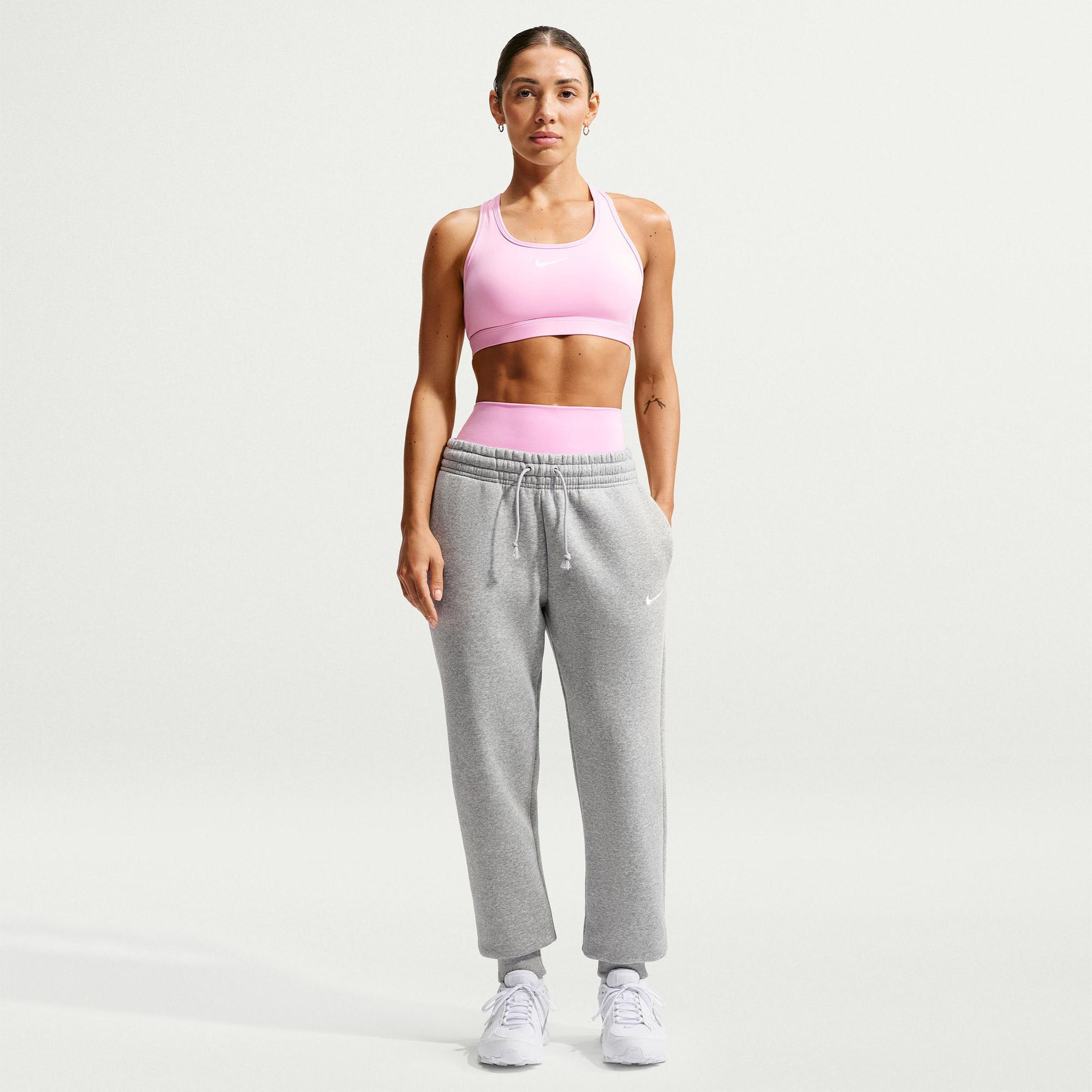 Nike Swoosh Orta Destekli Kadın Pembe Bra