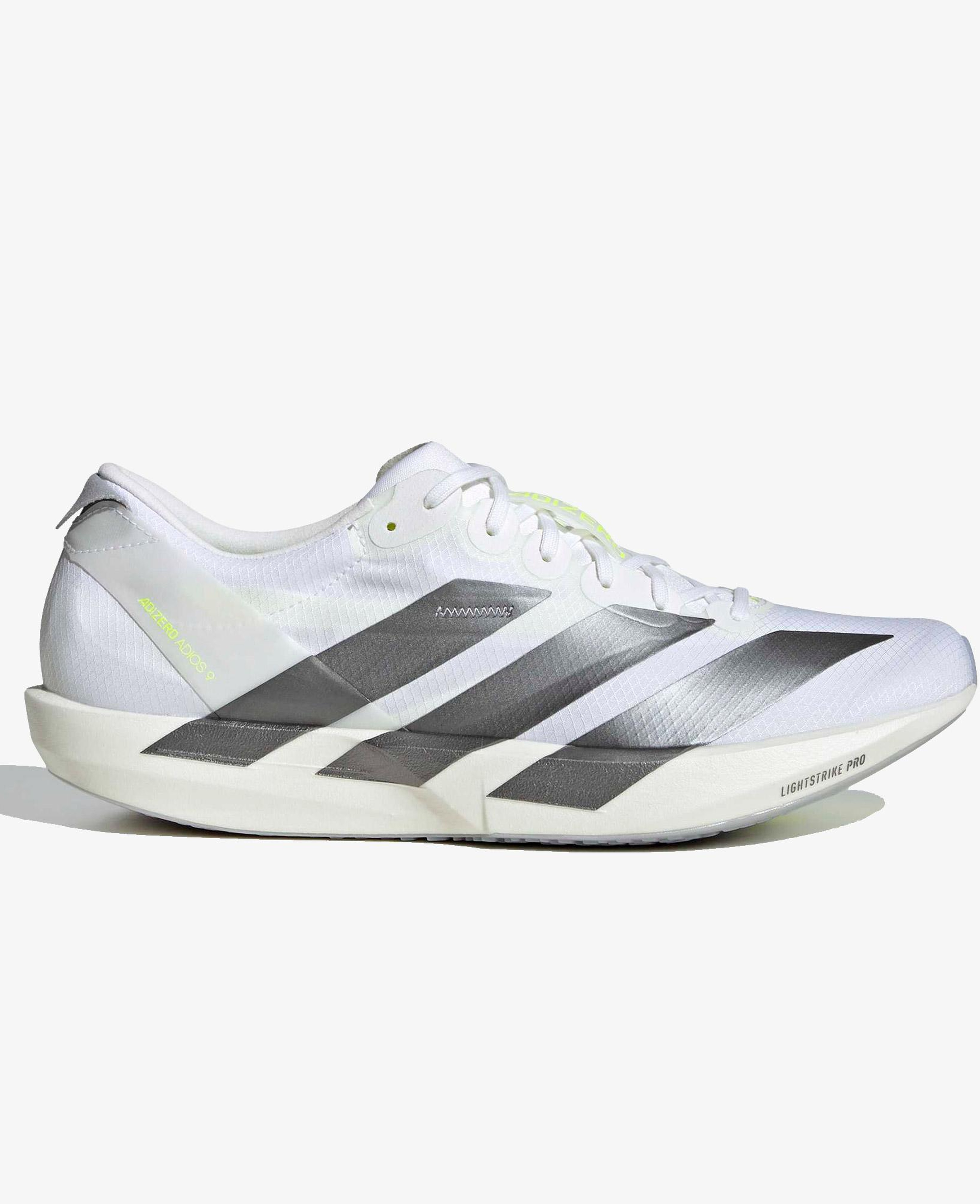 adidas Adizero Adios 9 Erkek Beyaz Koşu Ayakkabısı