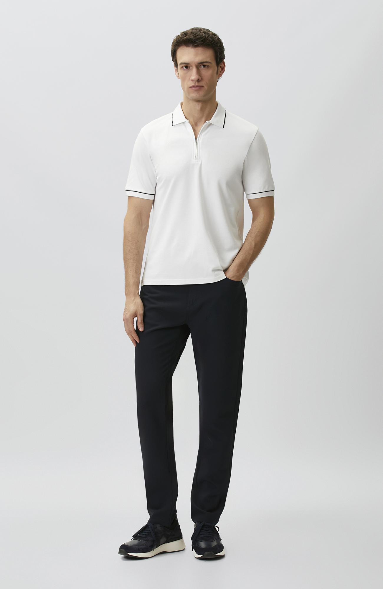 Network Erkek Beyaz Polo Pike T-shirt