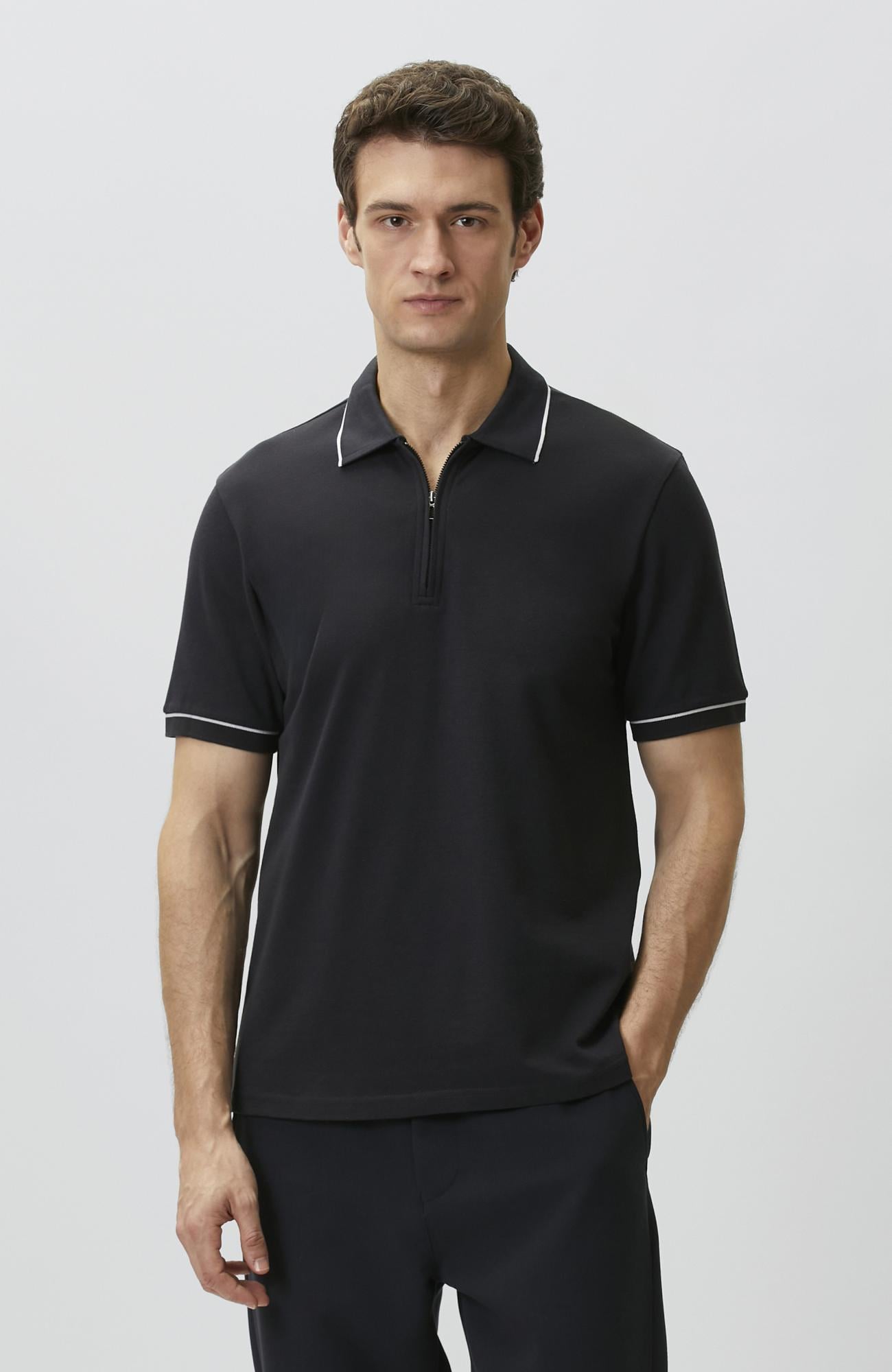 Network Erkek Lacivert Polo Pike T-shirt